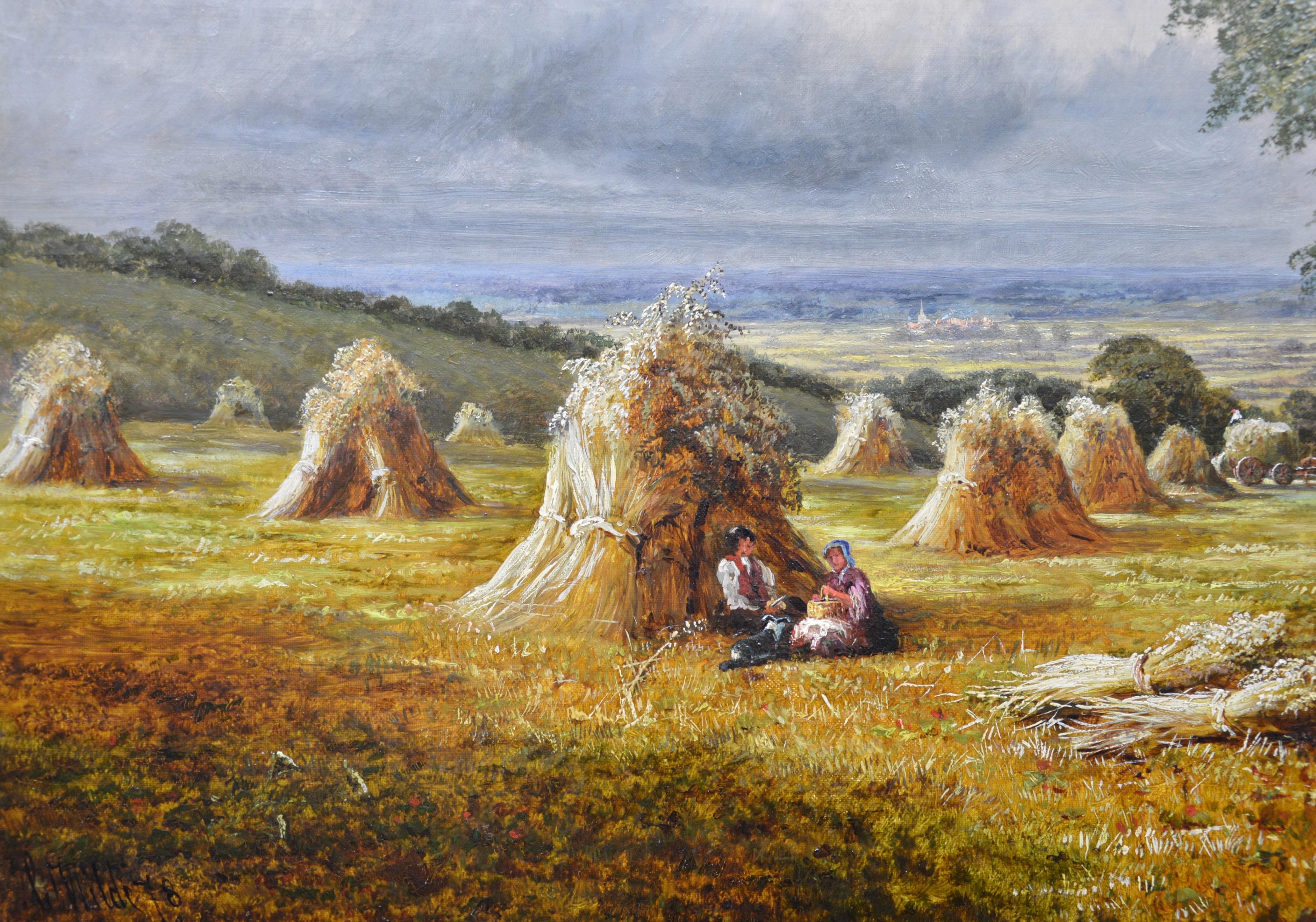 View from Barton Hills - 19th Century English Summer Landscape Oil Painting 2