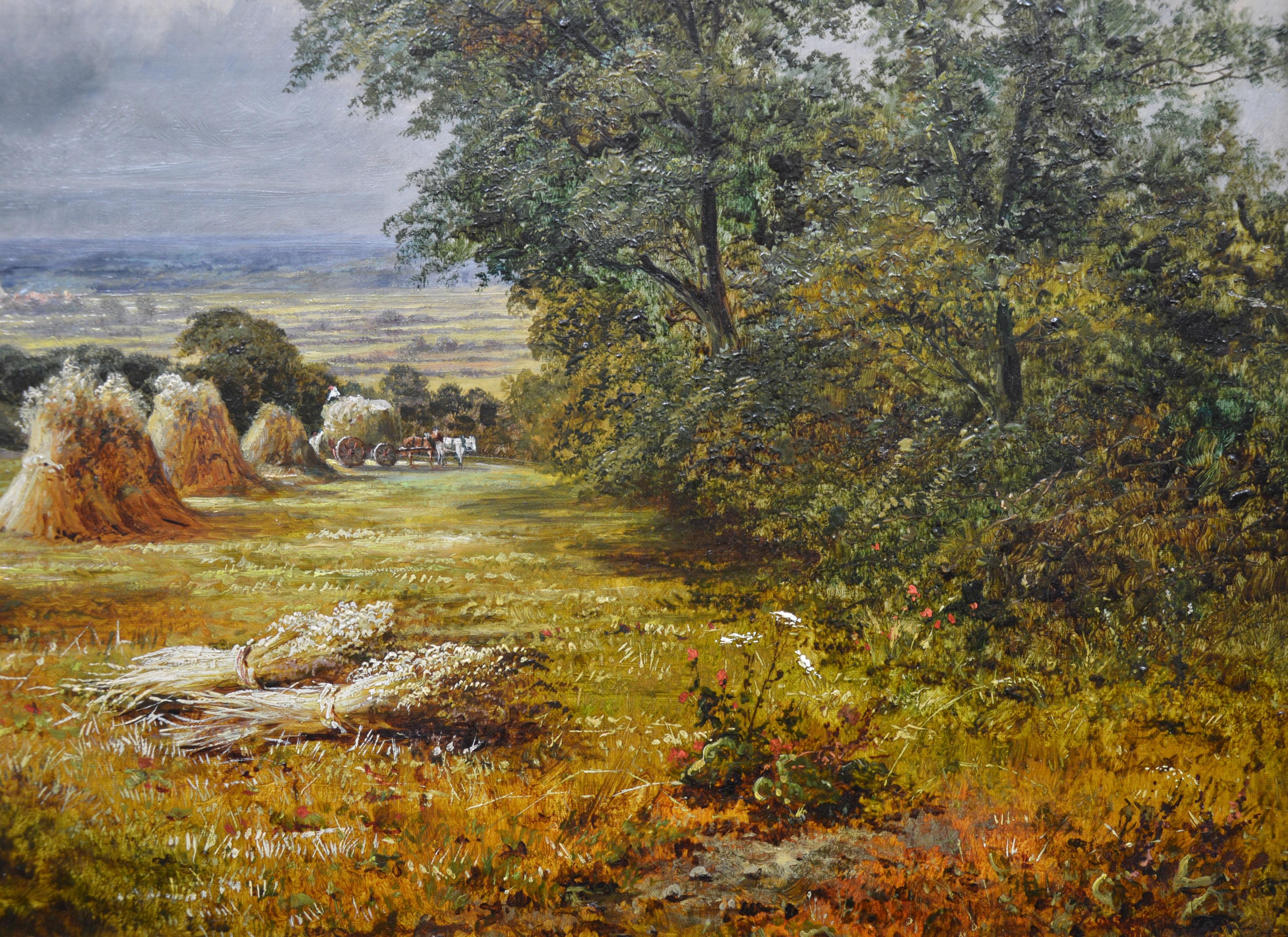 View from Barton Hills - 19th Century English Summer Landscape Oil Painting 1