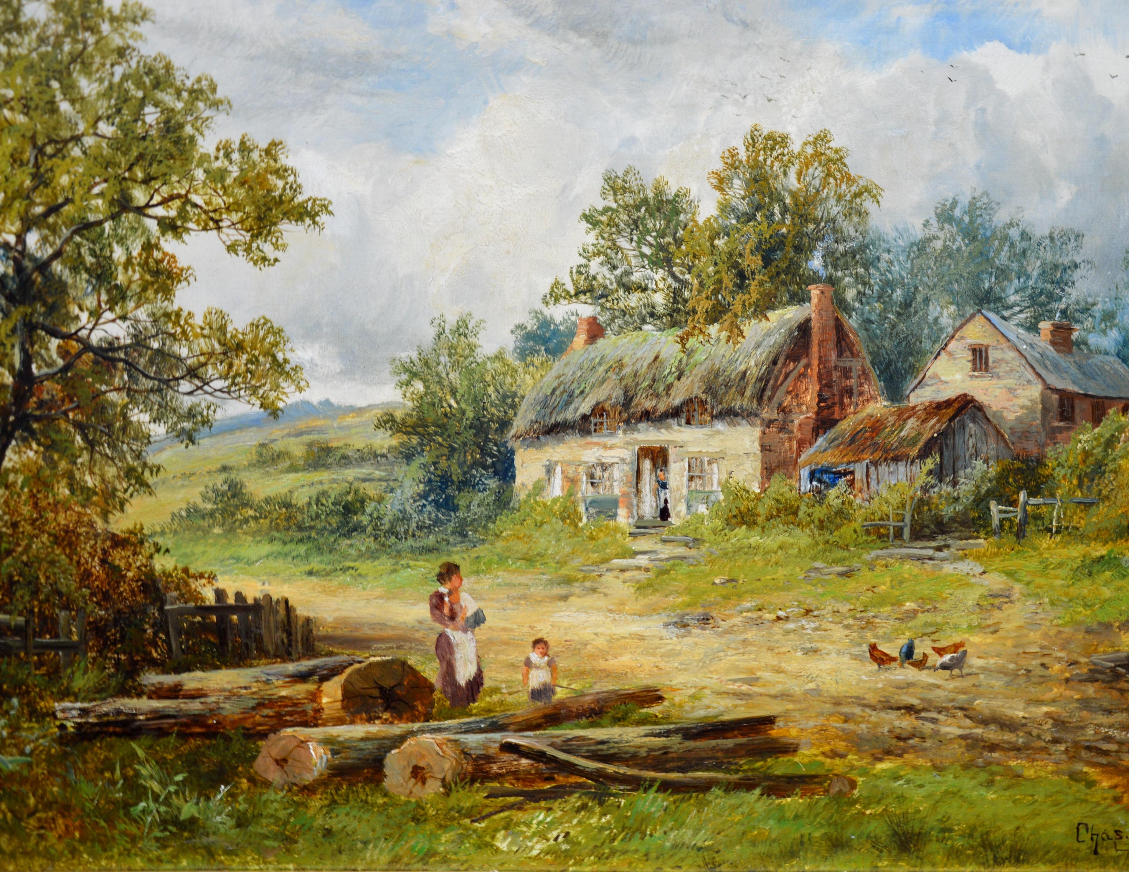 A Summer Afternoon - 19th Century English Victorian Landscape Oil Painting 2
