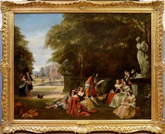 Summer Hill, time of Charles II - 19th Century Royal Academy Oil Painting 1855