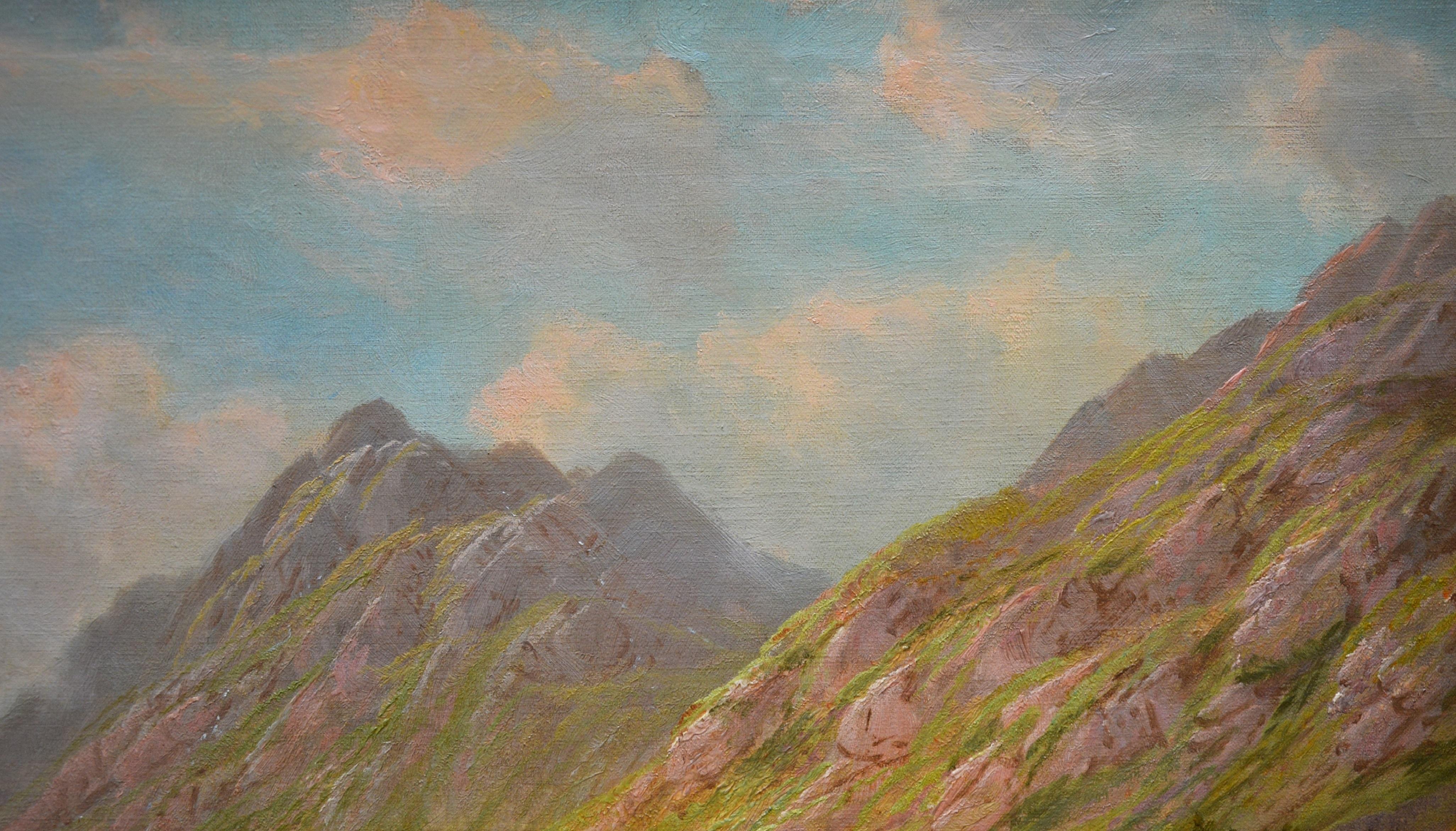 Glen Sannox, Isle of Arran - 19th Century Scottish Highland Oil Painting 2