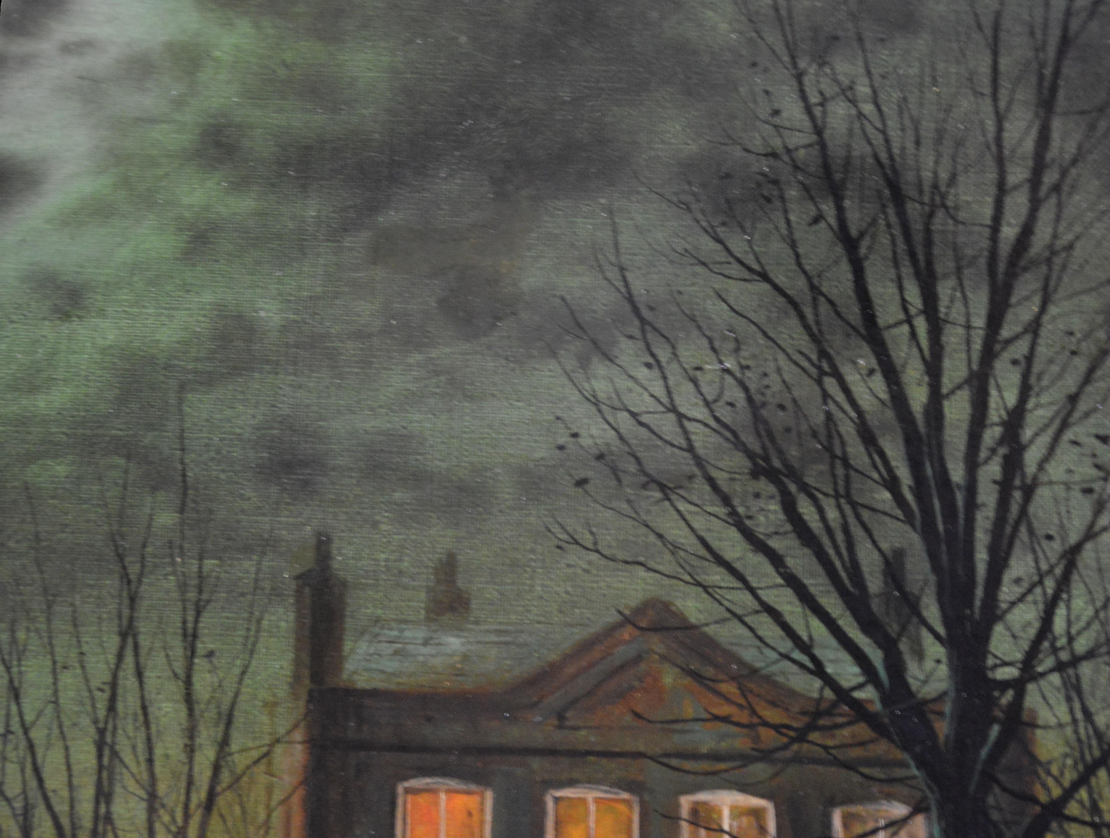 By Moonlight - 19th Century Oil Painting of Victorian Street - Atkinson Grimshaw 2