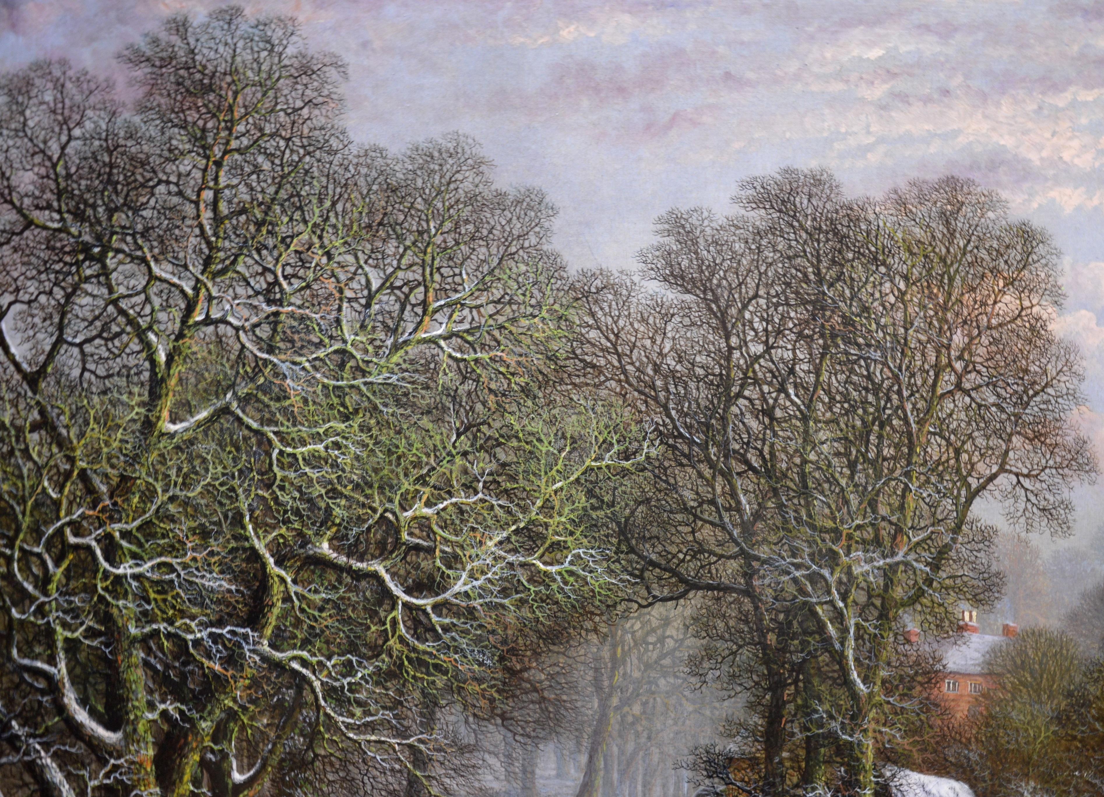 Ringwood, Hampshire - 19th Century Winter Landscape Oil Painting 1879 1