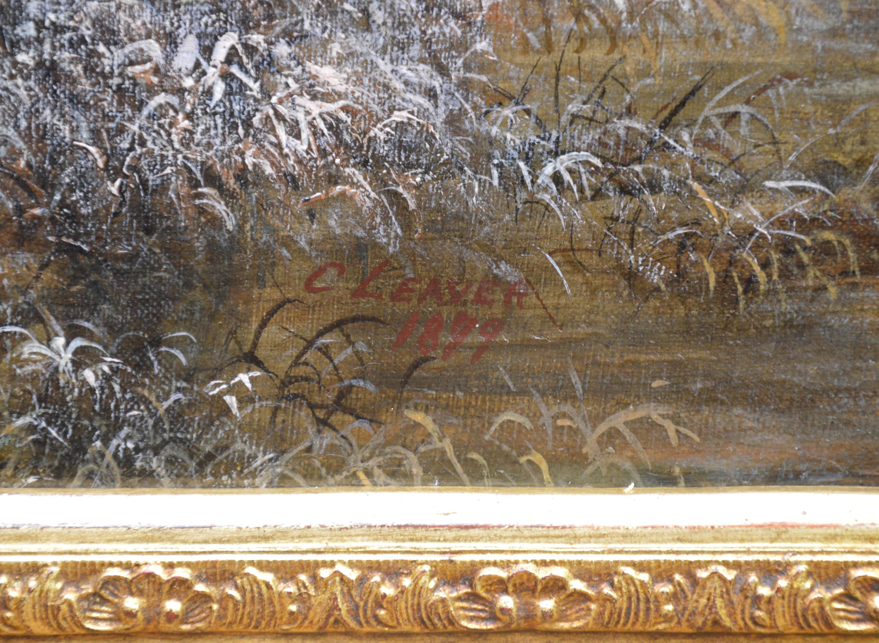 Ringwood, Hampshire - 19th Century Winter Landscape Oil Painting 1879 3