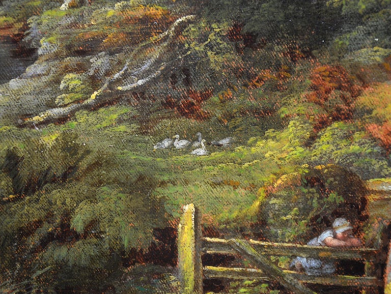 James Leakey - Berry Pomeroy Mill - 19th Century English Landscape Oil ...