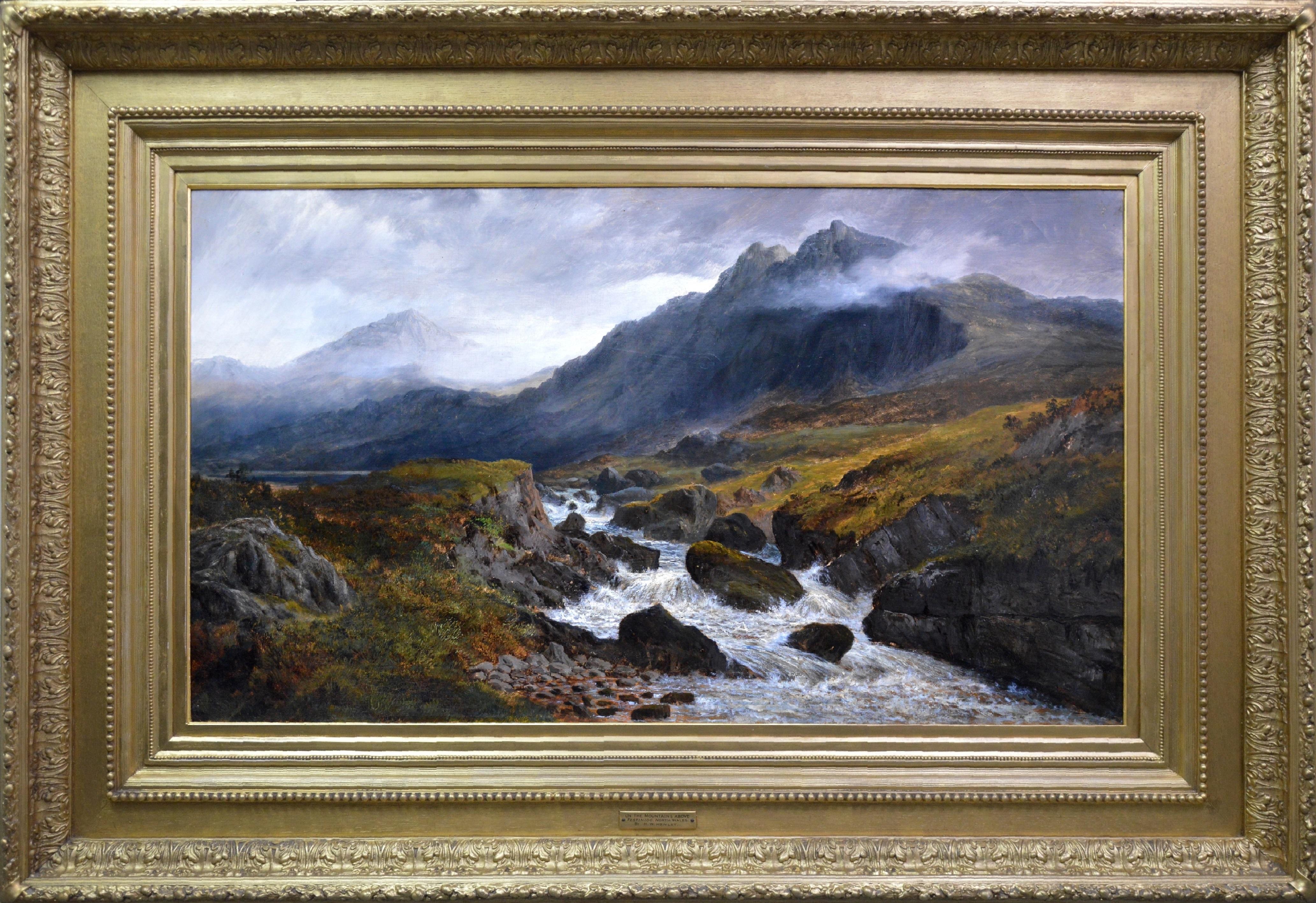 Henry William Henley Landscape Painting - Ffestiniog, North Wales - Large 19th Century Landscape Oil Painting