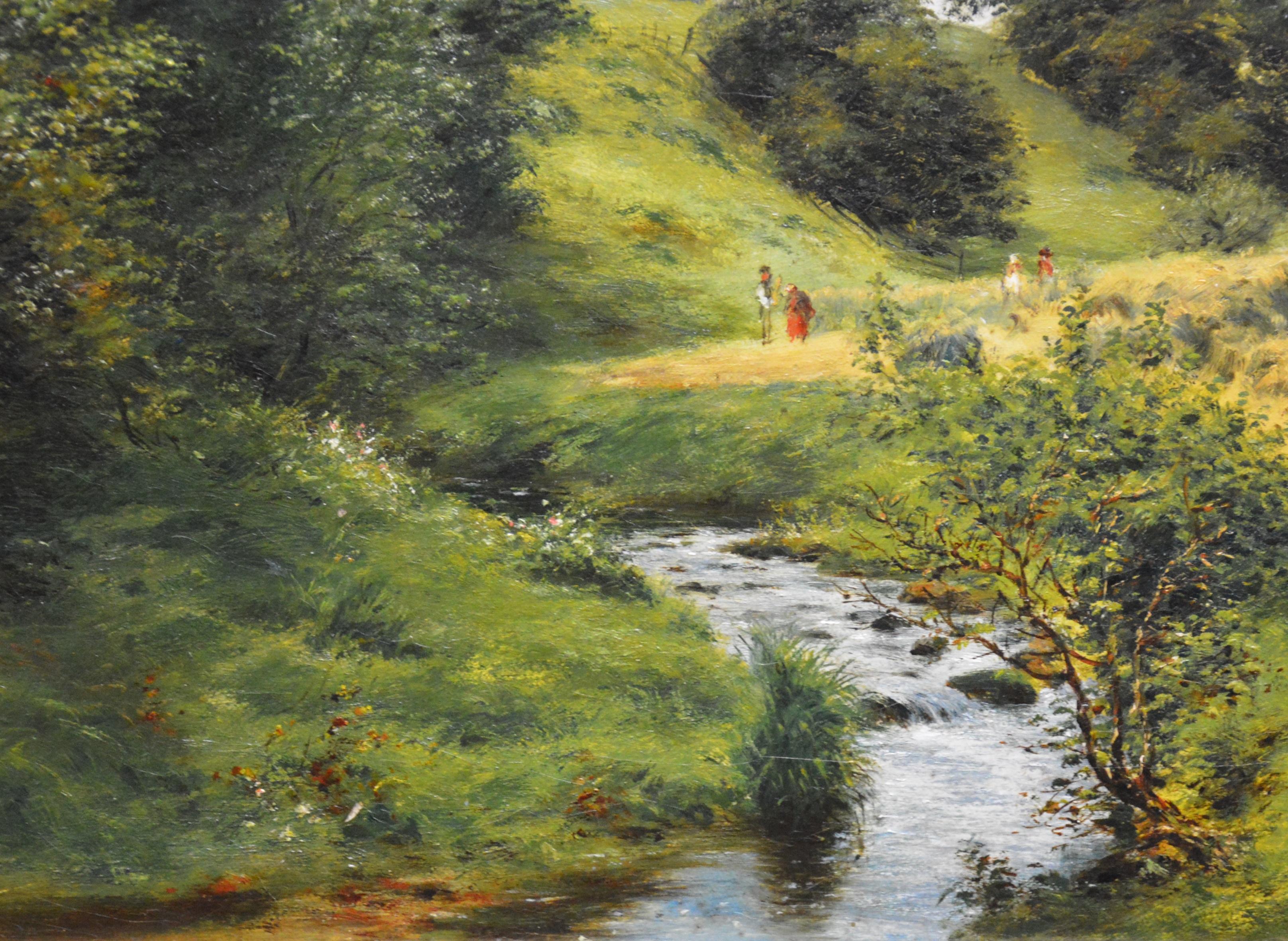 La moisson - peinture à l'huile paysage d'été du 19ème siècle 2
