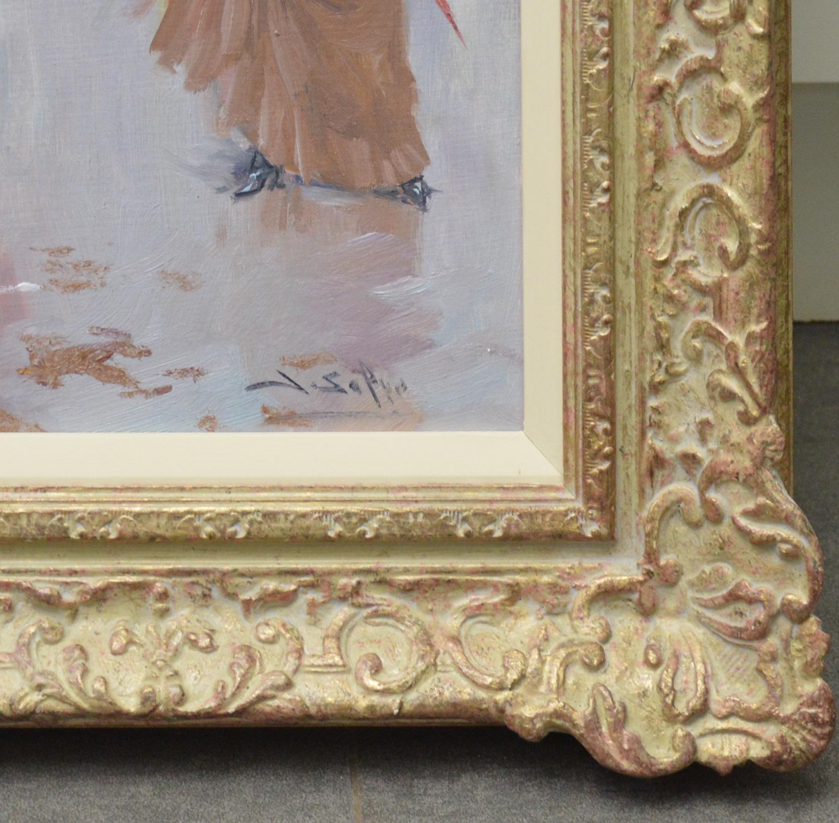 L'arc de Triomphe - Post Impressionist Oil Painting of Belle Epoque Paris 3