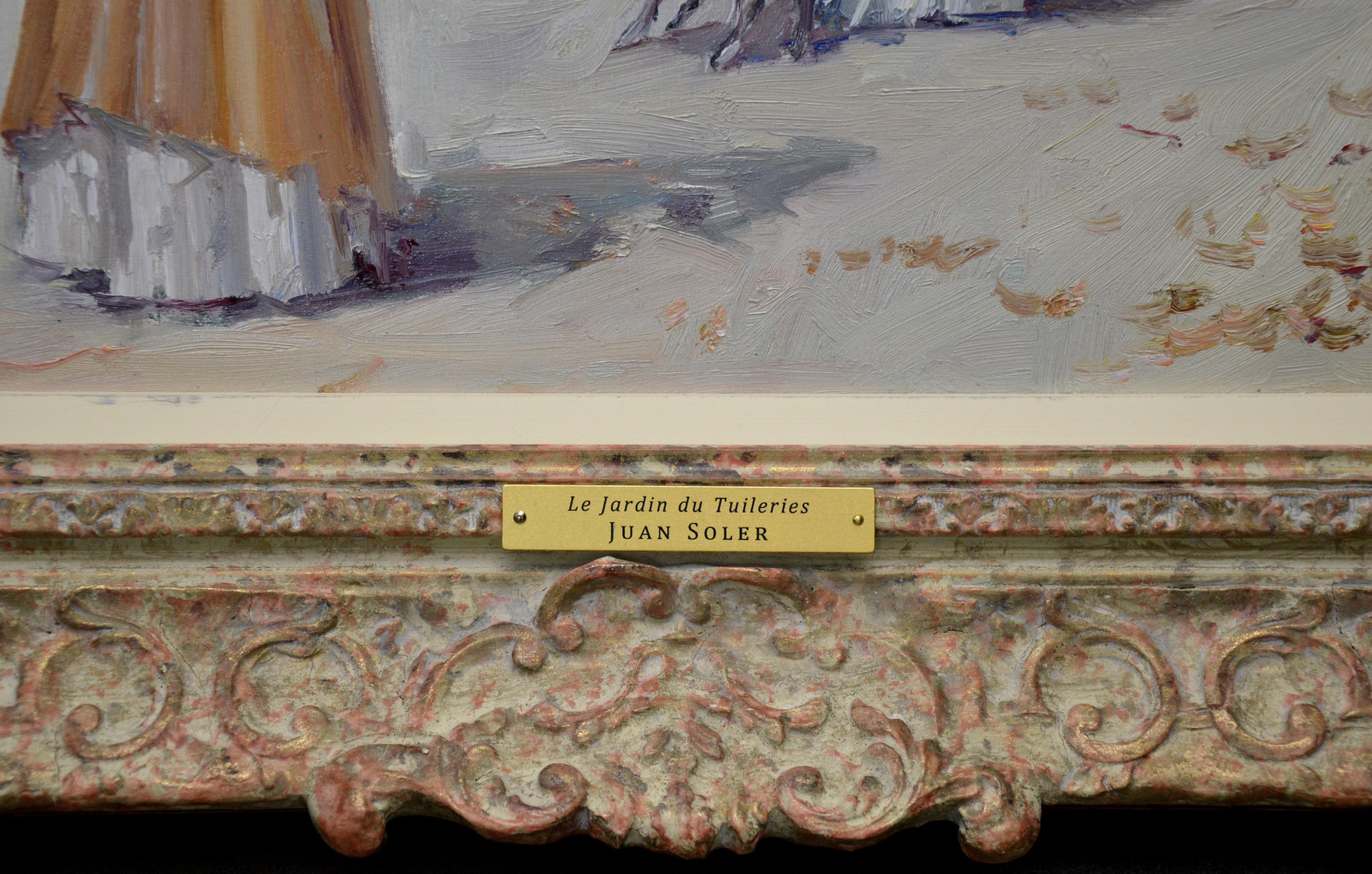 Le Jardin des Tuileries - Post Impressionist Oil Painting of Belle Epoque Paris 2