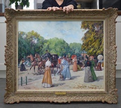 Le Jardin des Tuileries - Post Impressionist Oil Painting of Belle Epoque Paris
