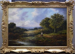 The Wheat Field - 19th Century Landscape Oil Painting of Summer Harvest 1879