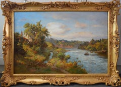 The River Tay near Stanley - 19th Century Scottish Oil Painting