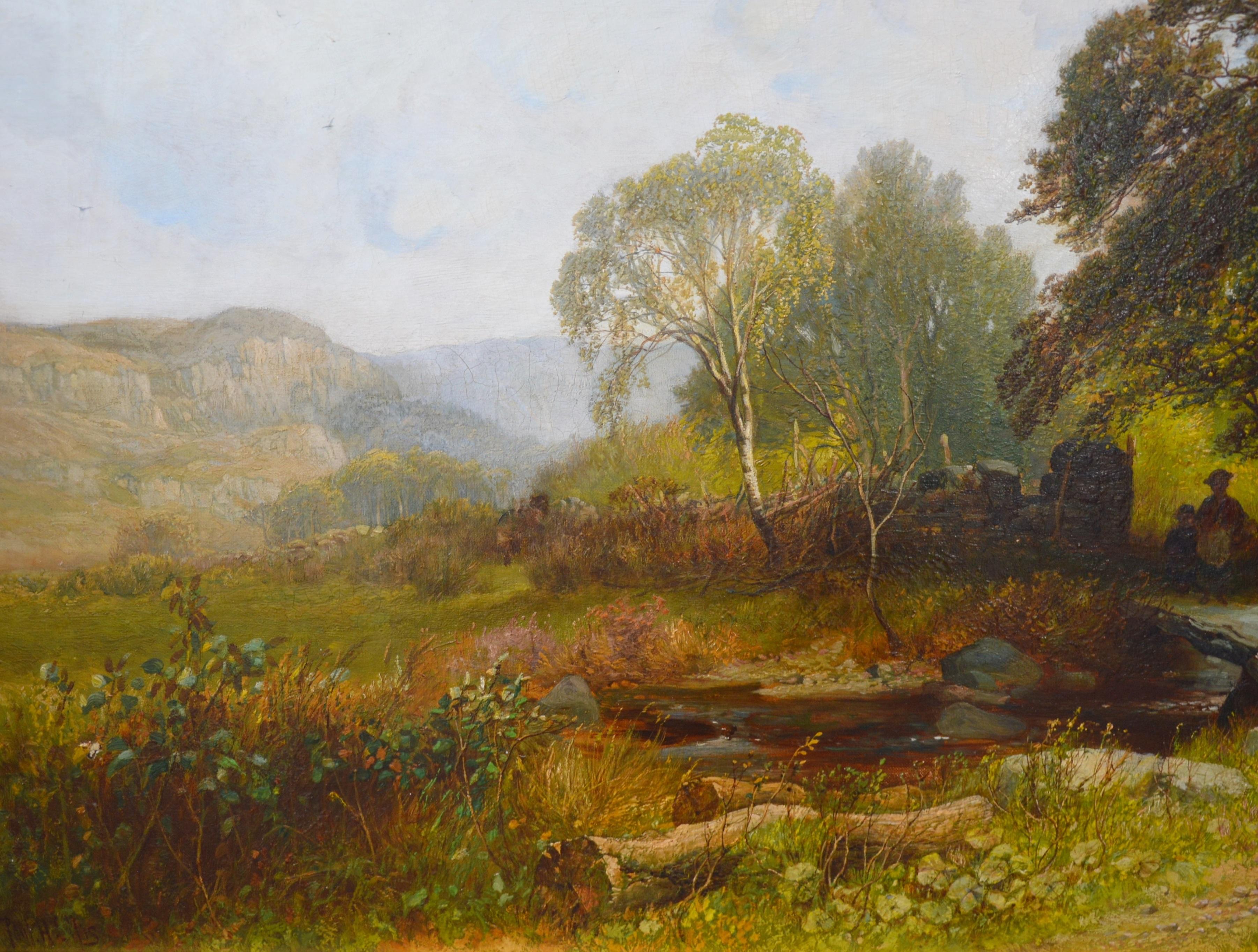 Near Capel Curig, North Wales - 19th Century Landscape Oil Painting  2