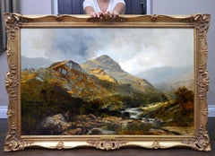 Moel Siabod - Very Large 19th Century Welsh Landscape Exhibition Oil Painting