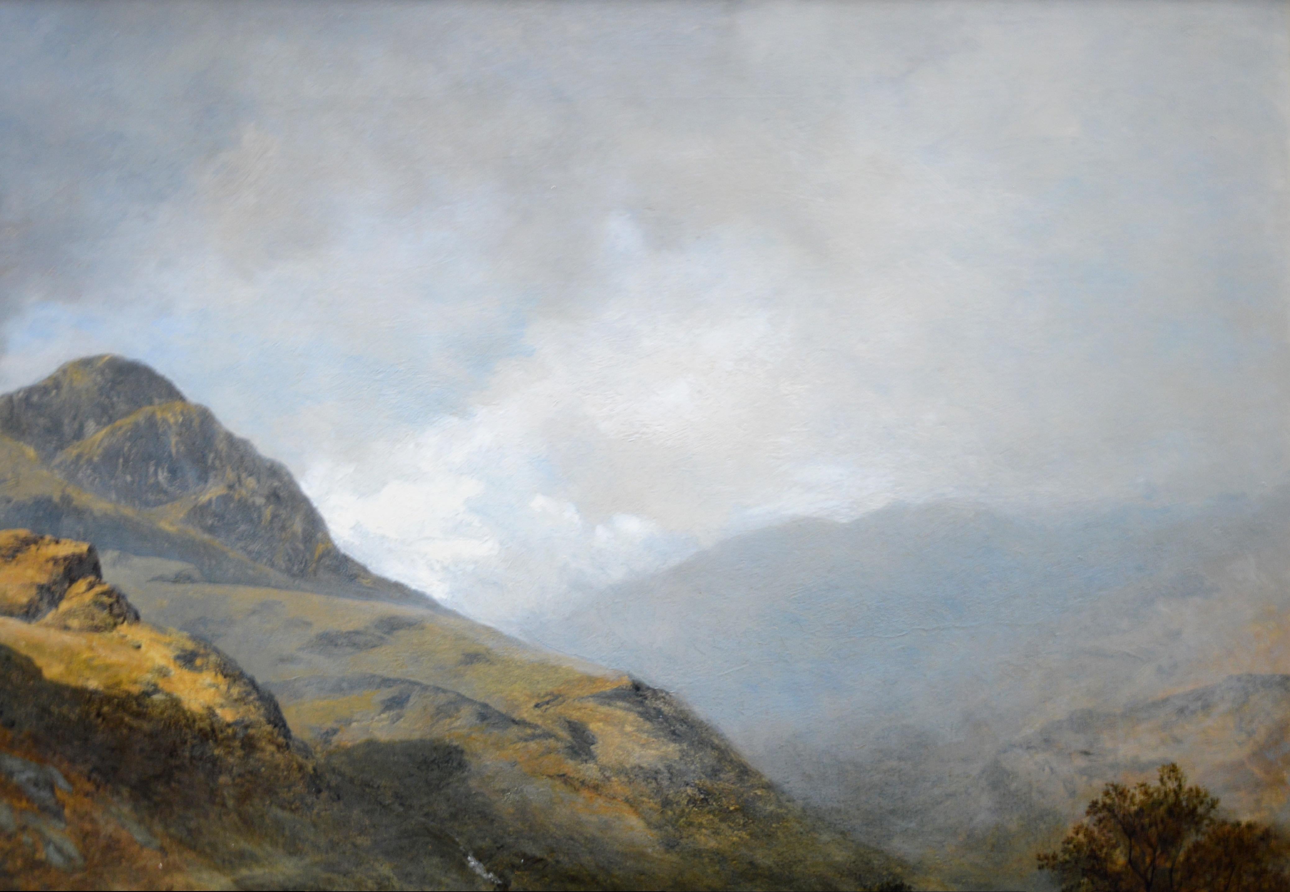 Moel Siabod - Very Large 19th Century Welsh Landscape Exhibition Oil Painting 2