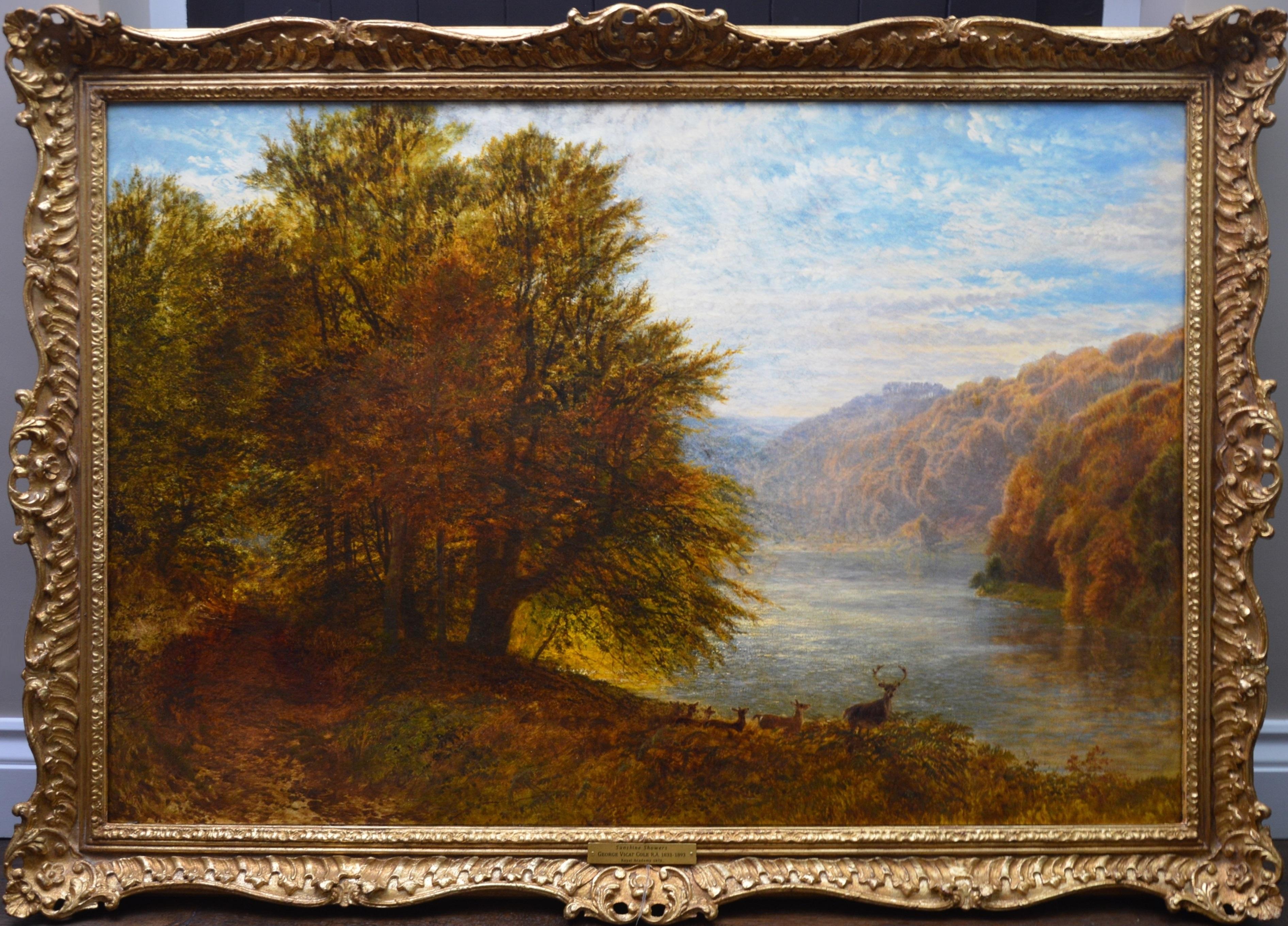 George Vicat Cole RA Landscape Painting - Sunshine Showers - 19th Century Royal Academy Landscape Oil Painting