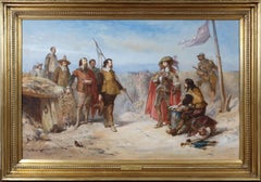Parley at Bristol, 1643 - 19th Century English Civil War Seige Painting Cromwell