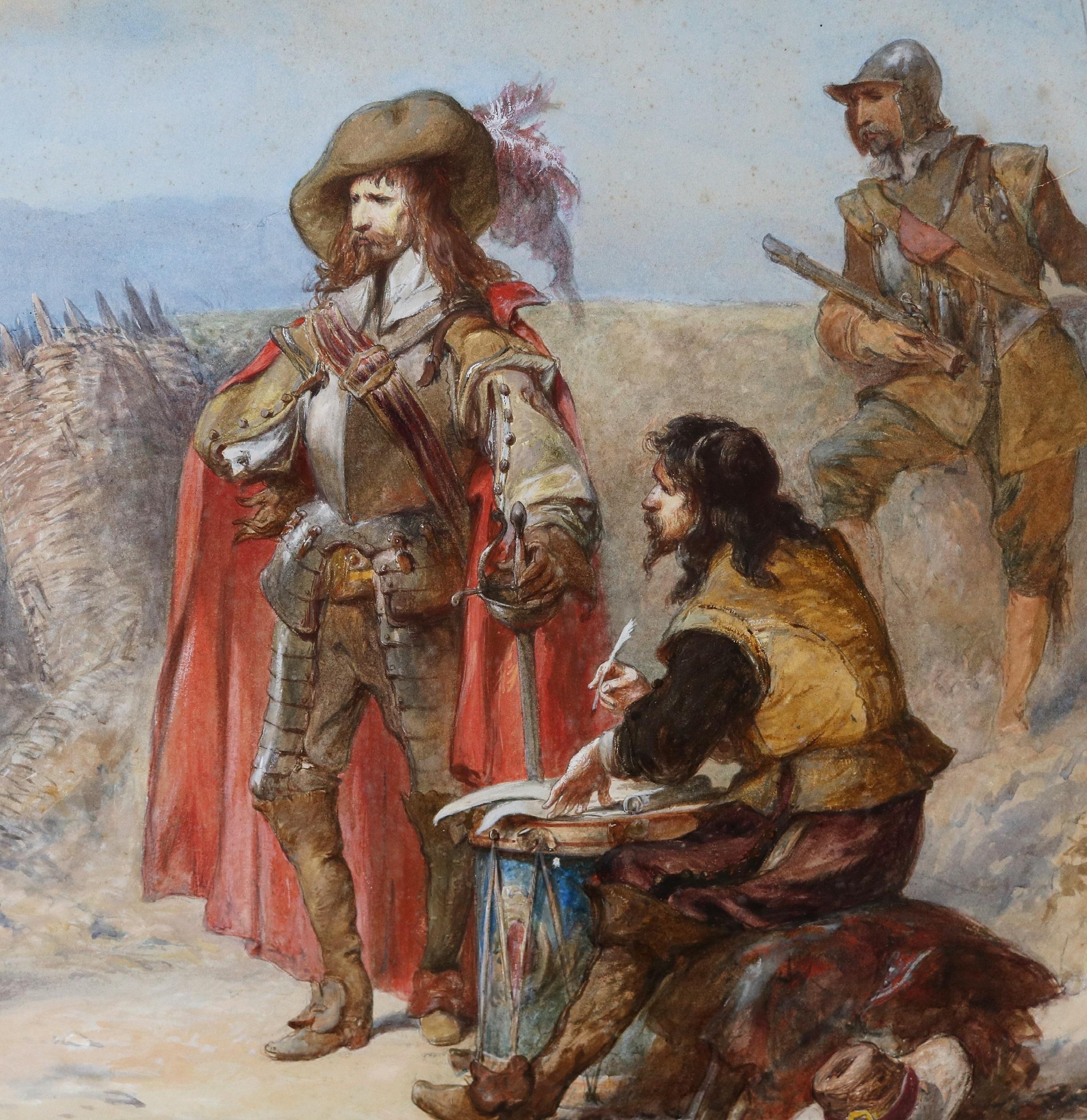 Parley at Bristol, 1643 - Quadro della guerra civile inglese del 19° secolo, Cromwell in vendita 3