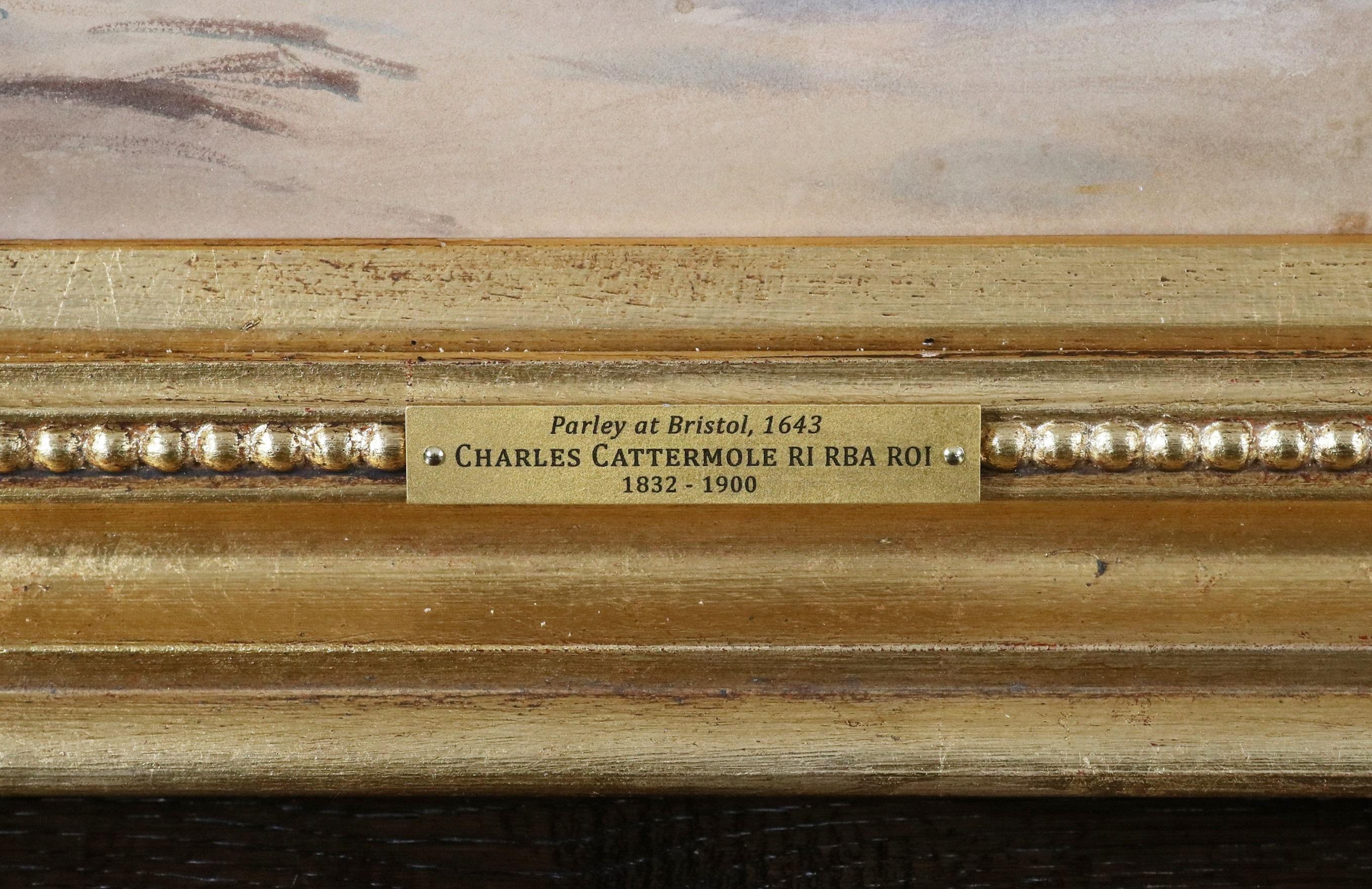 Parley at Bristol, 1643 - Quadro della guerra civile inglese del 19° secolo, Cromwell in vendita 7