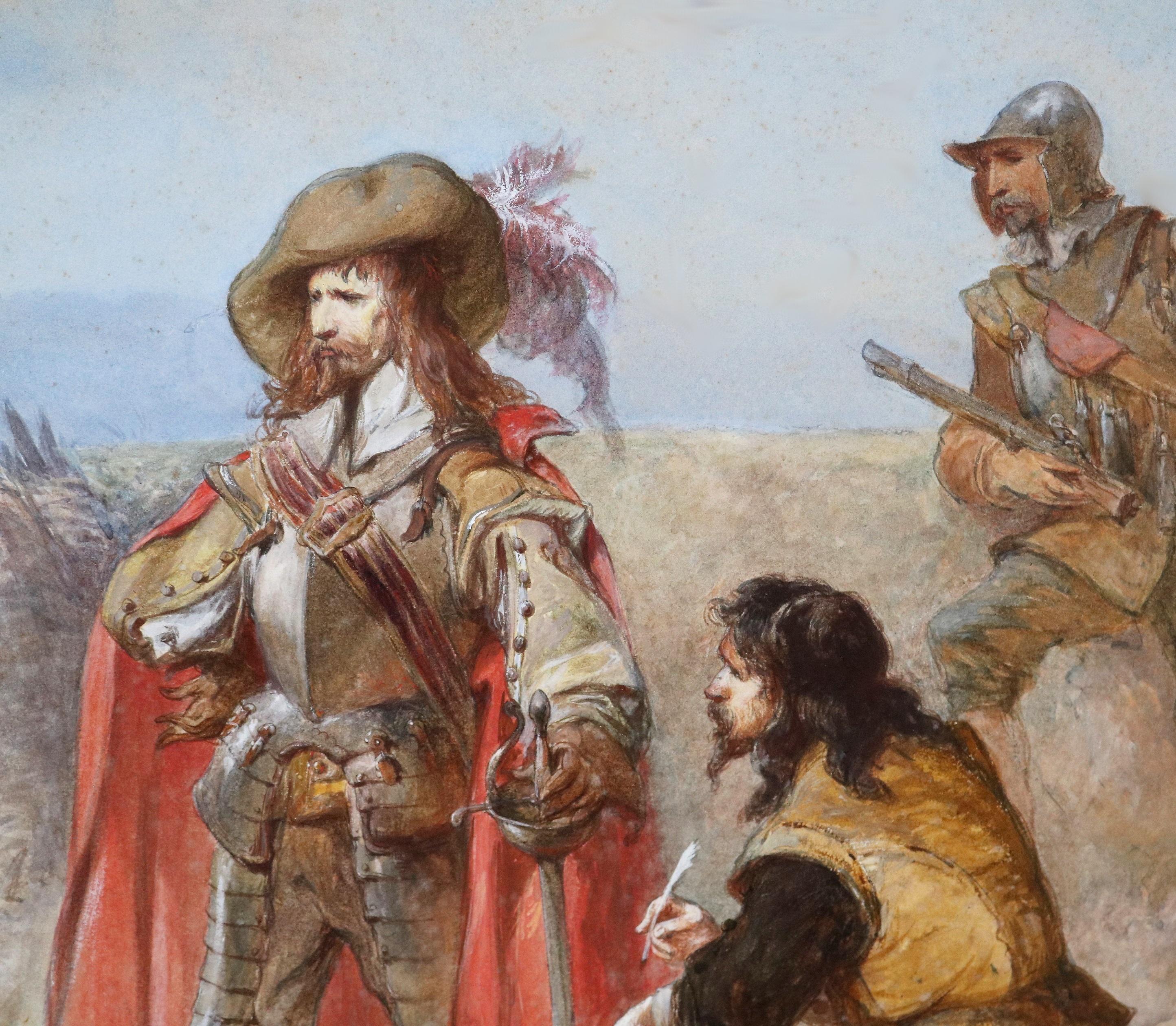 Parley at Bristol, 1643 - Quadro della guerra civile inglese del 19° secolo, Cromwell in vendita 5