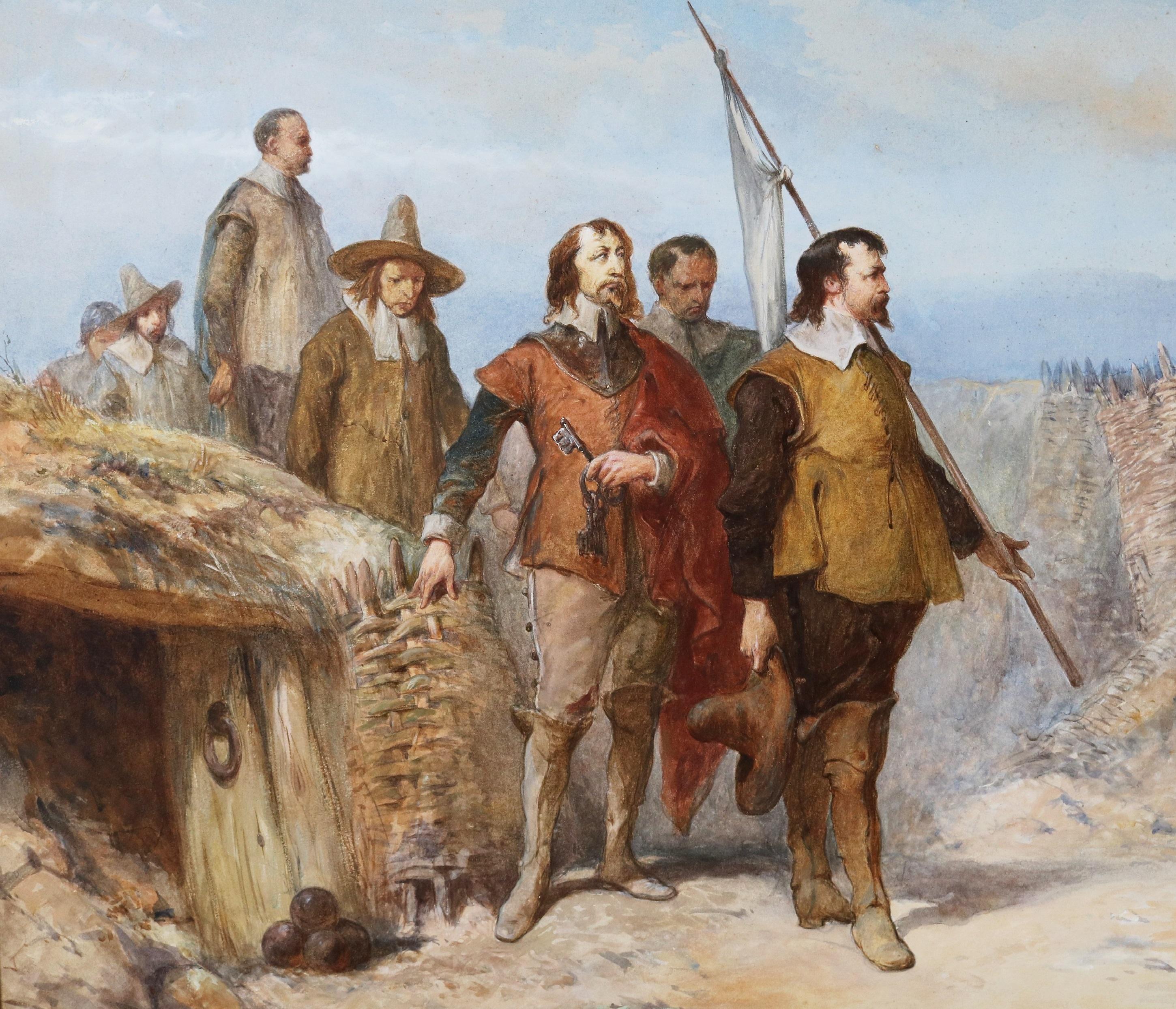Parley at Bristol, 1643 - Quadro della guerra civile inglese del 19° secolo, Cromwell in vendita 1