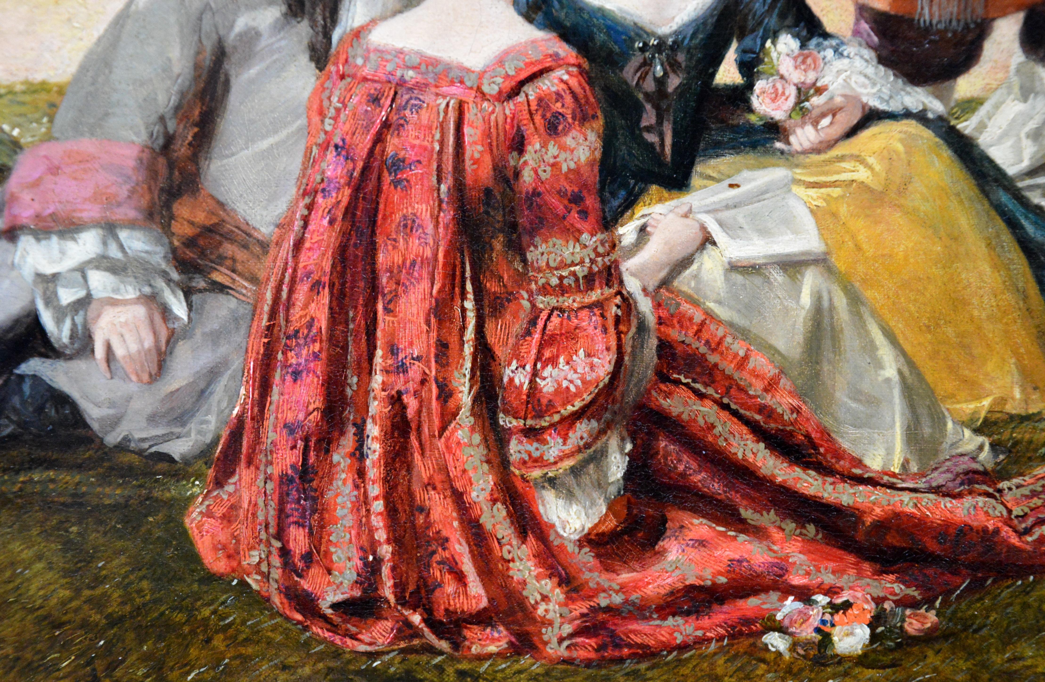 Summer Hill, time of Charles II - 19th Century Royal Academy Oil Painting 1855 3
