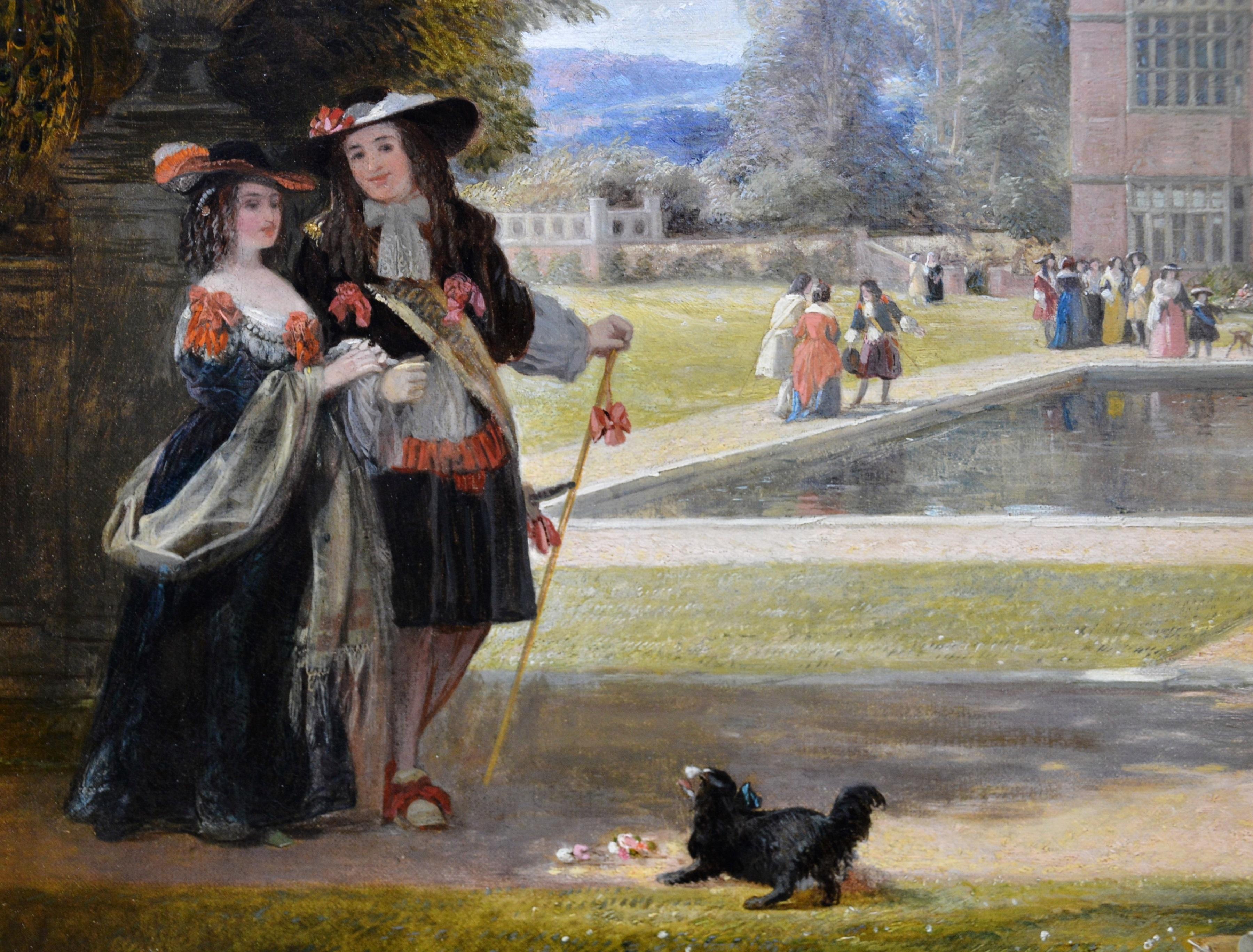 Summer Hill, time of Charles II - 19th Century Royal Academy Oil Painting 1855 4