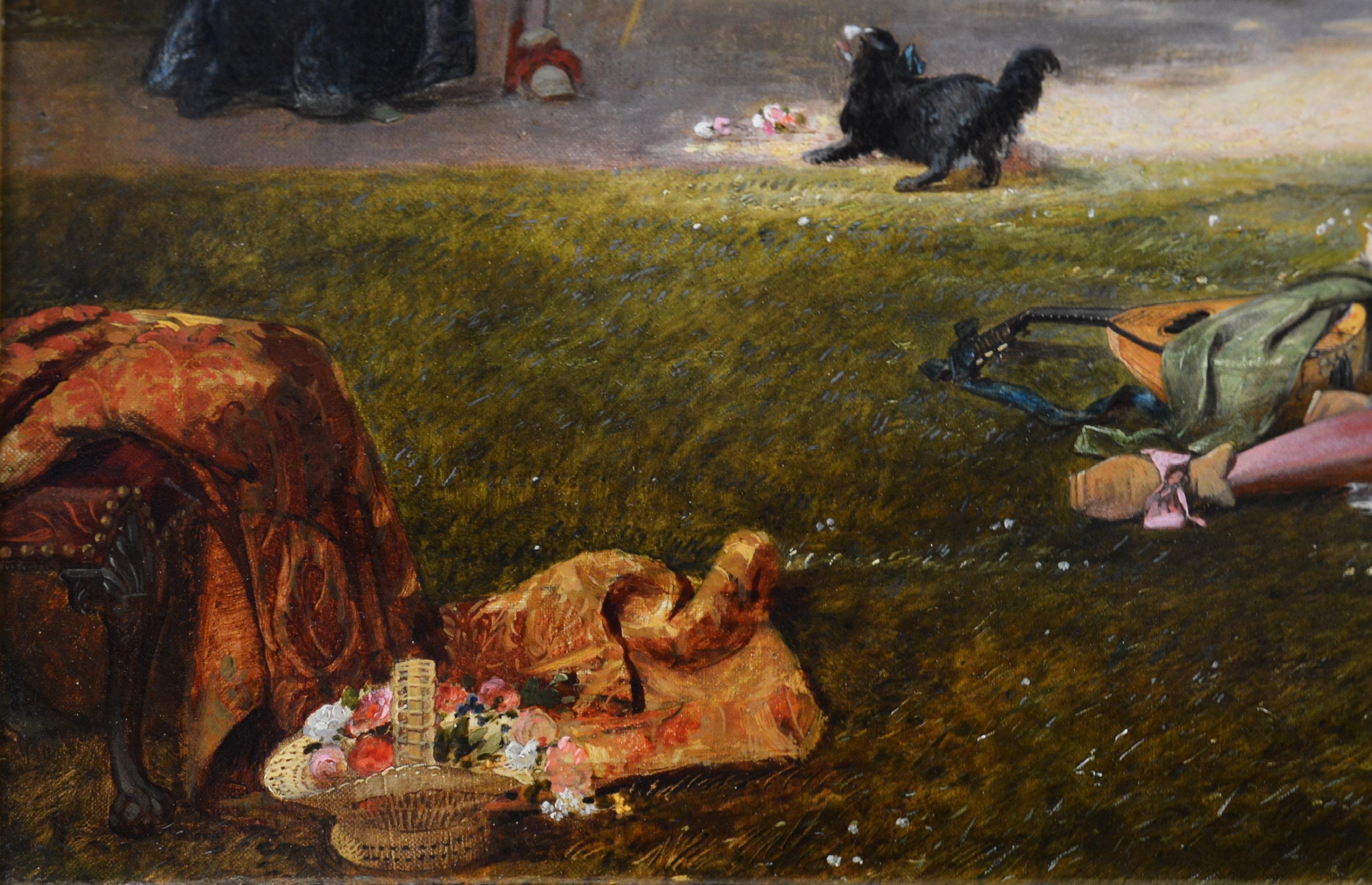 Summer Hill, time of Charles II - 19th Century Royal Academy Oil Painting 1855 6
