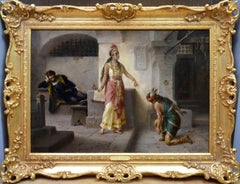 Intervention of Pocahontas - 19th Century Italian Oil Painting American History
