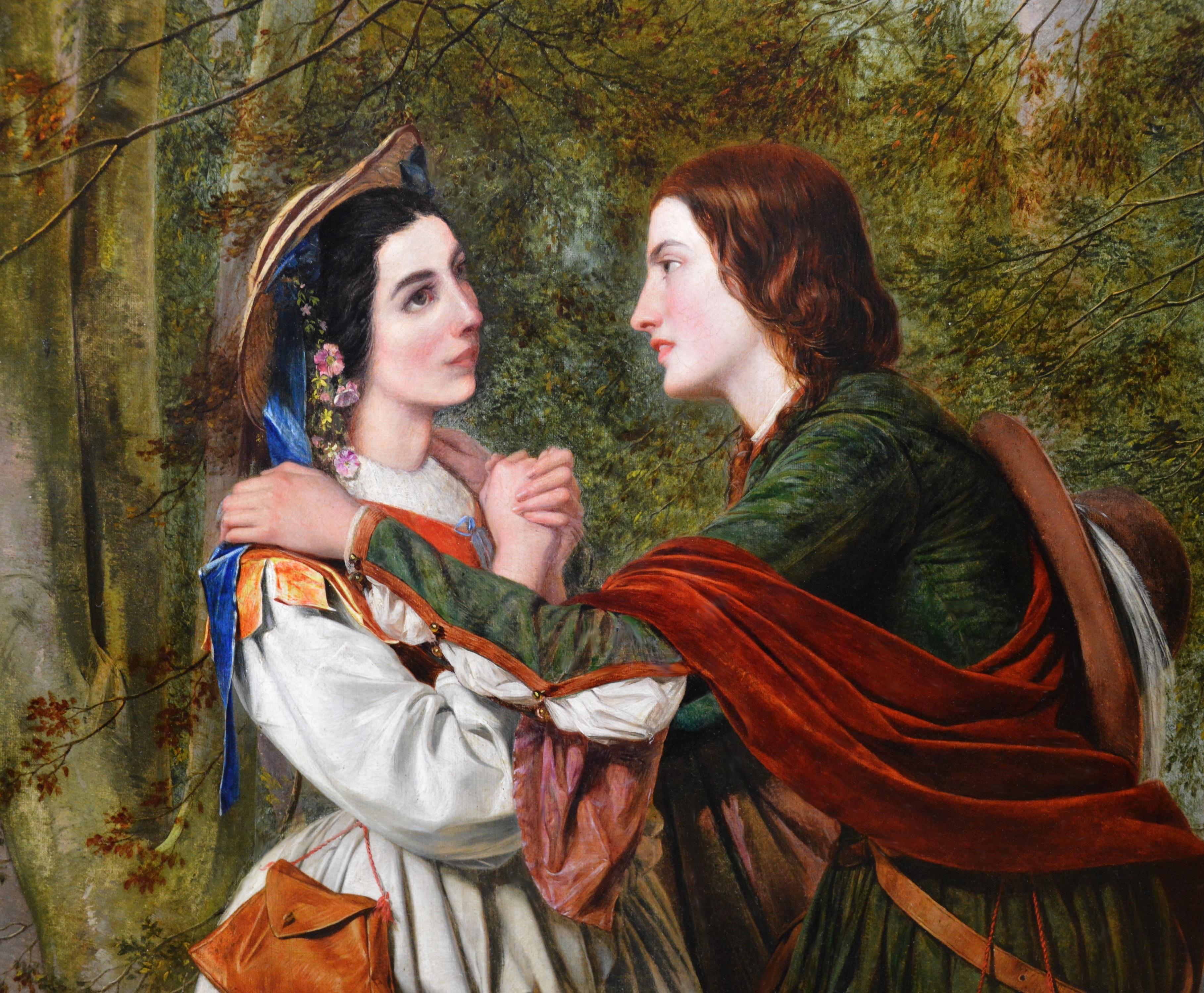 Rosalind & Celia, As You Like It - 19thC Oil Painting Shakespeare Royal Academy 1