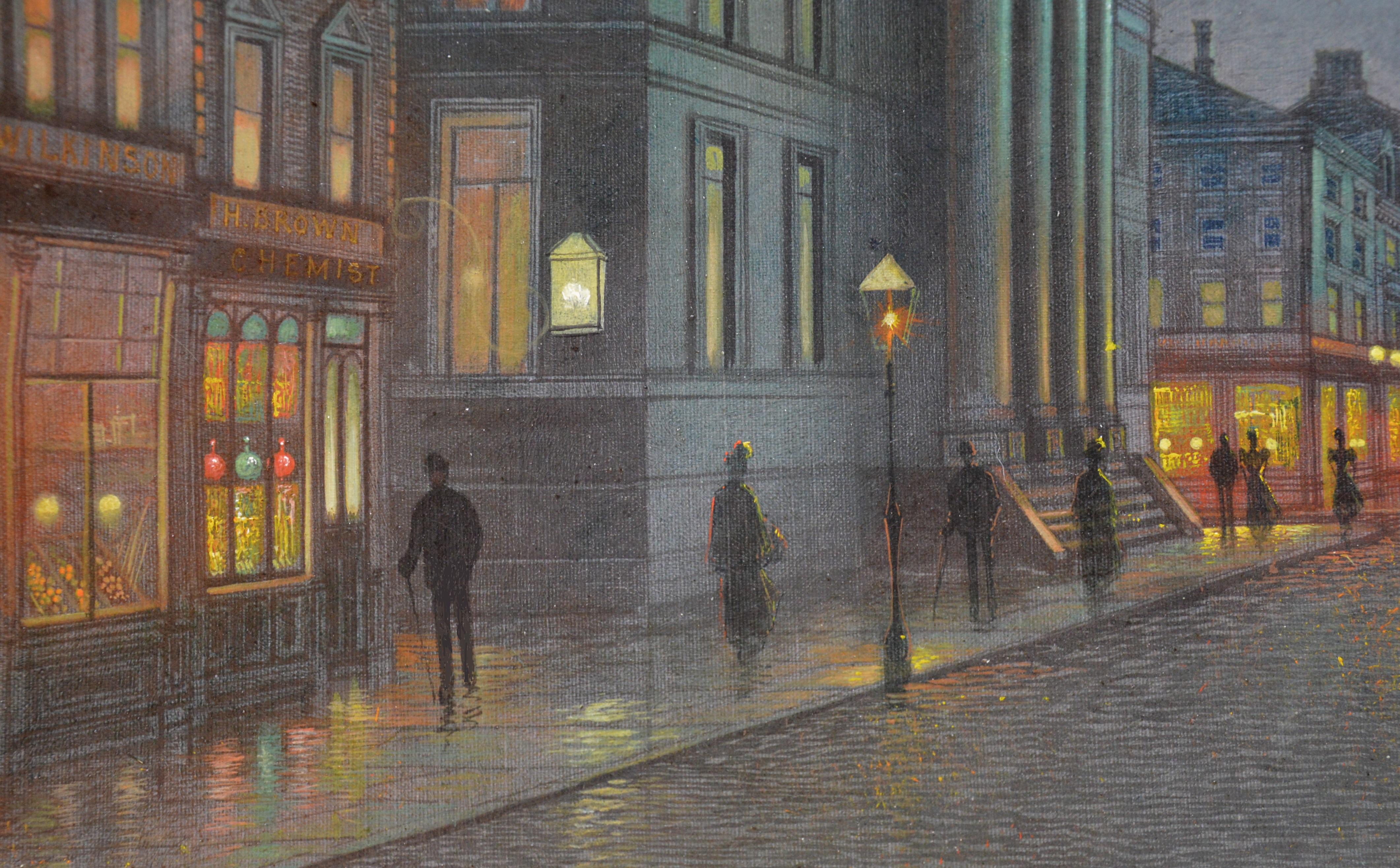 Moonlight Liverpool Docks - 19thC Victorian Oil Painting Atkinson Grimshaw 2