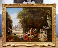 Summer Hill, time of Charles II - Huge 19th Century Royal Academy Oil Painting