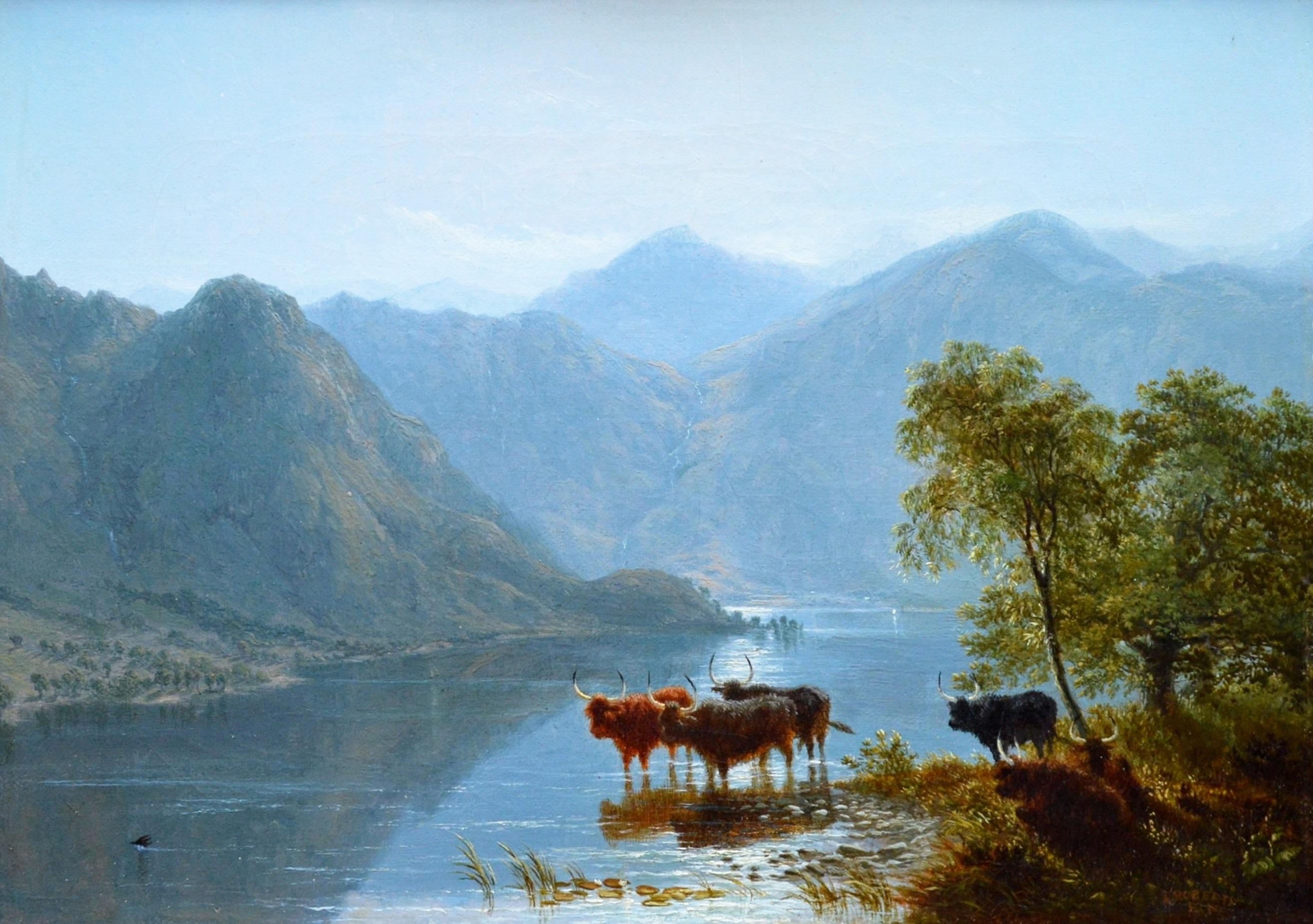 Paire de belles peintures à l'huile de paysage écossais du 19ème siècle 1