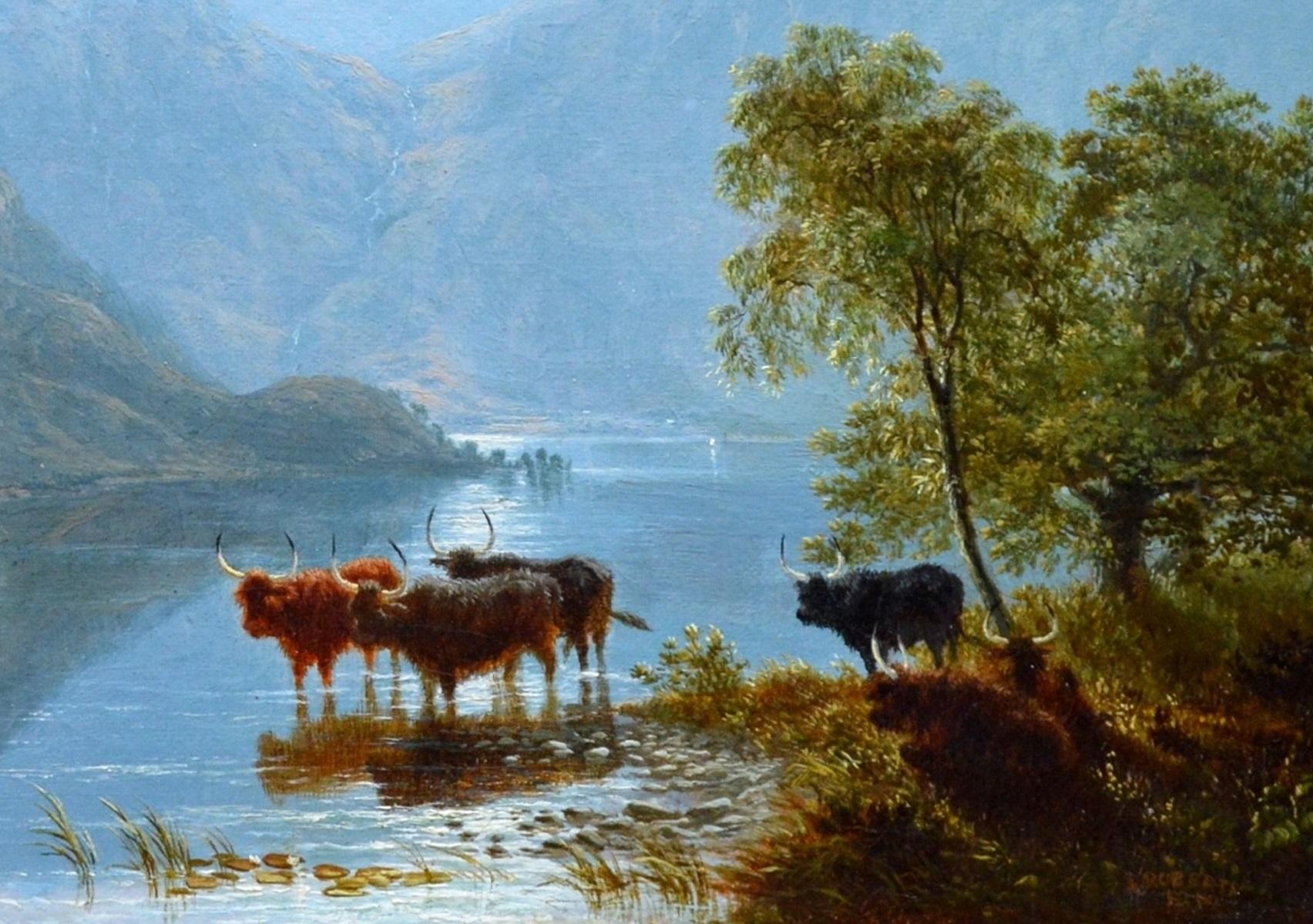 Paire de belles peintures à l'huile de paysage écossais du 19ème siècle 2