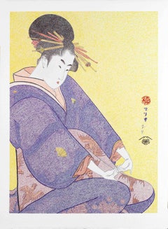 Arte giapponese Ukiyo-e Pittura figurativa, Hanamurasaki del Tamaya, periodo Edo