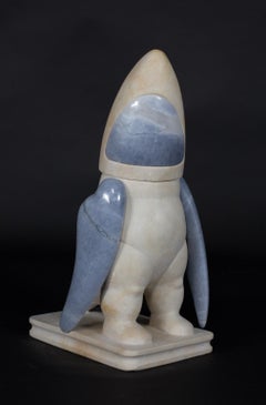 Figurative Marble Sculpture Mario Romero New Age Explorers: The shark