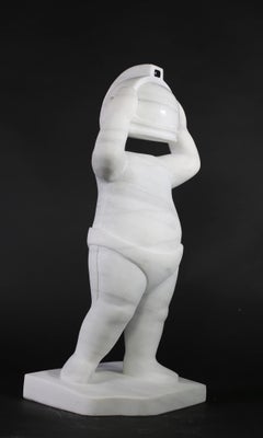 New Age Explorers. Nº1 Without Neck. Figurative Marble Sculpture by Mario Romero