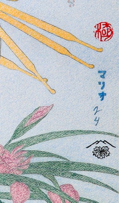 Japanese Art Ukiyo-e Figurative Painting, Hitomoto of the Daimonjiya, Edo period