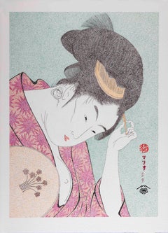 Japanese Art Figurative Painting Mario B Gil Obvious Love Arawaruru Koi Edo 