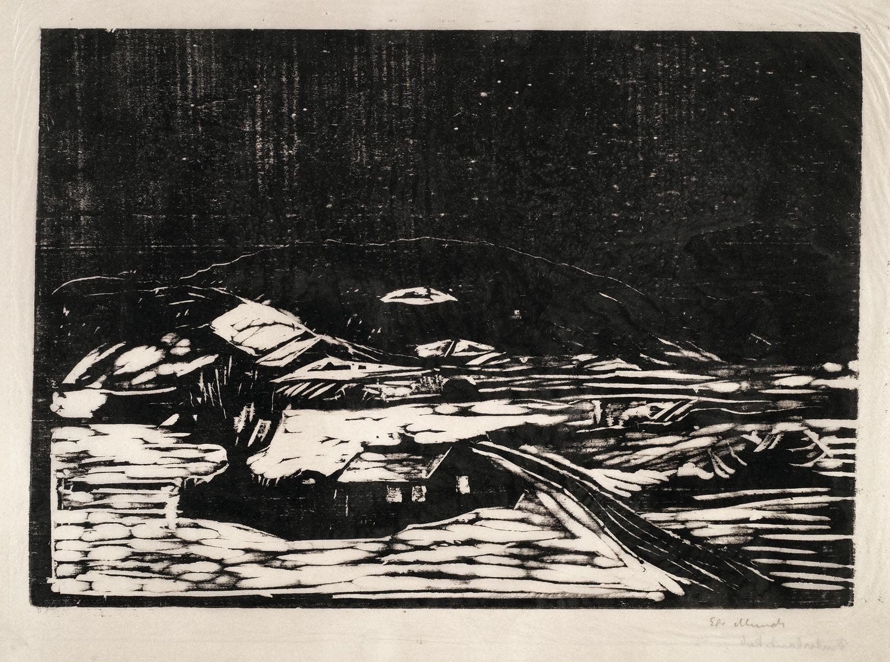Edvard Munch, Snølandskap  (Winter Landscape)