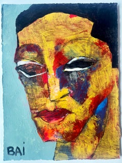 Ornette del artista afroamericano Bai, colorida obra sobre papel
