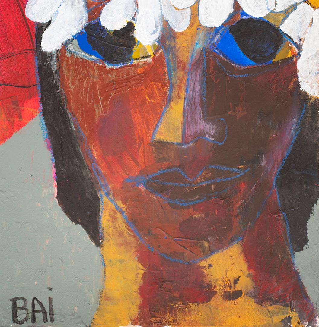 Marcita dell'artista afroamericana Bai, pittura colorata su carta - Painting Contemporaneo di Bai (Carl Karni-Bain)