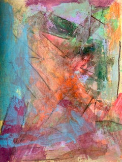 Portrait of Paris, Abstract Acrylic Painting Work on Paper
