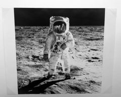 Sun Visor by Neil Armstrong, Retro NASA Apollo 11 Photo of Buzz Aldrin 1960s