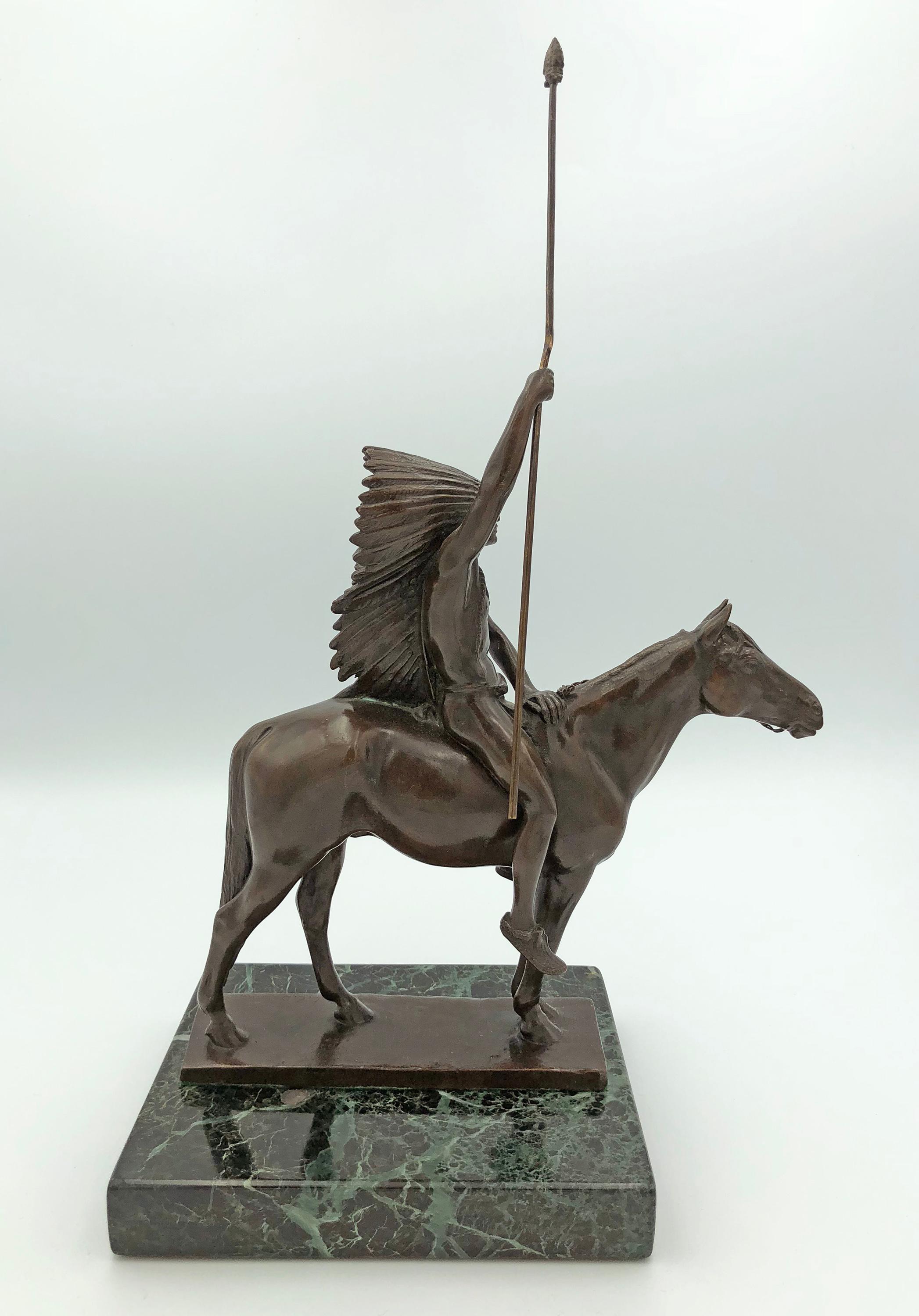 Signal of Peace - American Realist Sculpture by Cyrus Dallin