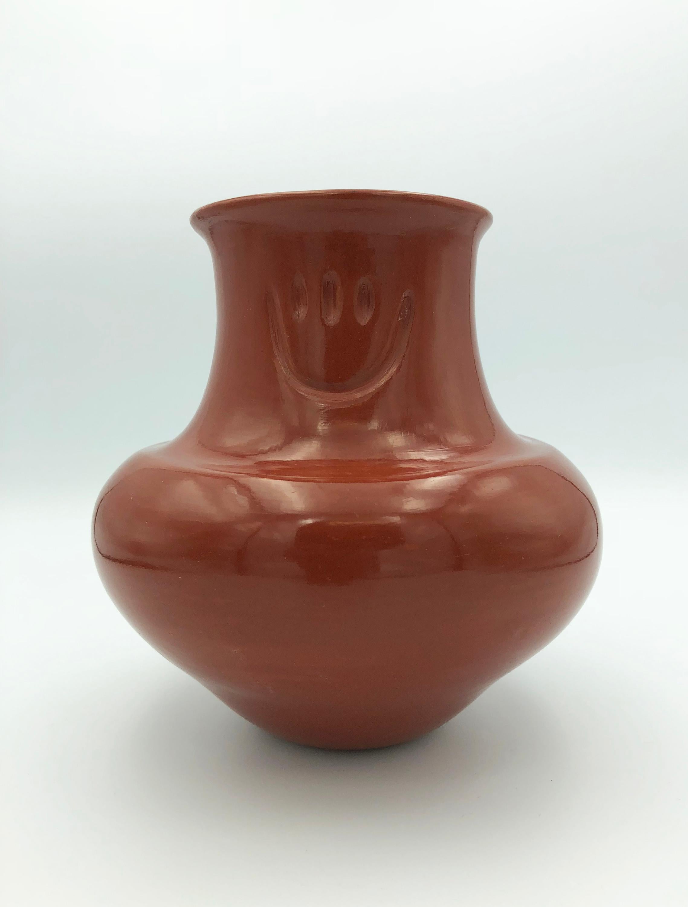Santa Clara Pueblo Pottery, Redware Pot - Art by Sharon Naranjo Garcia