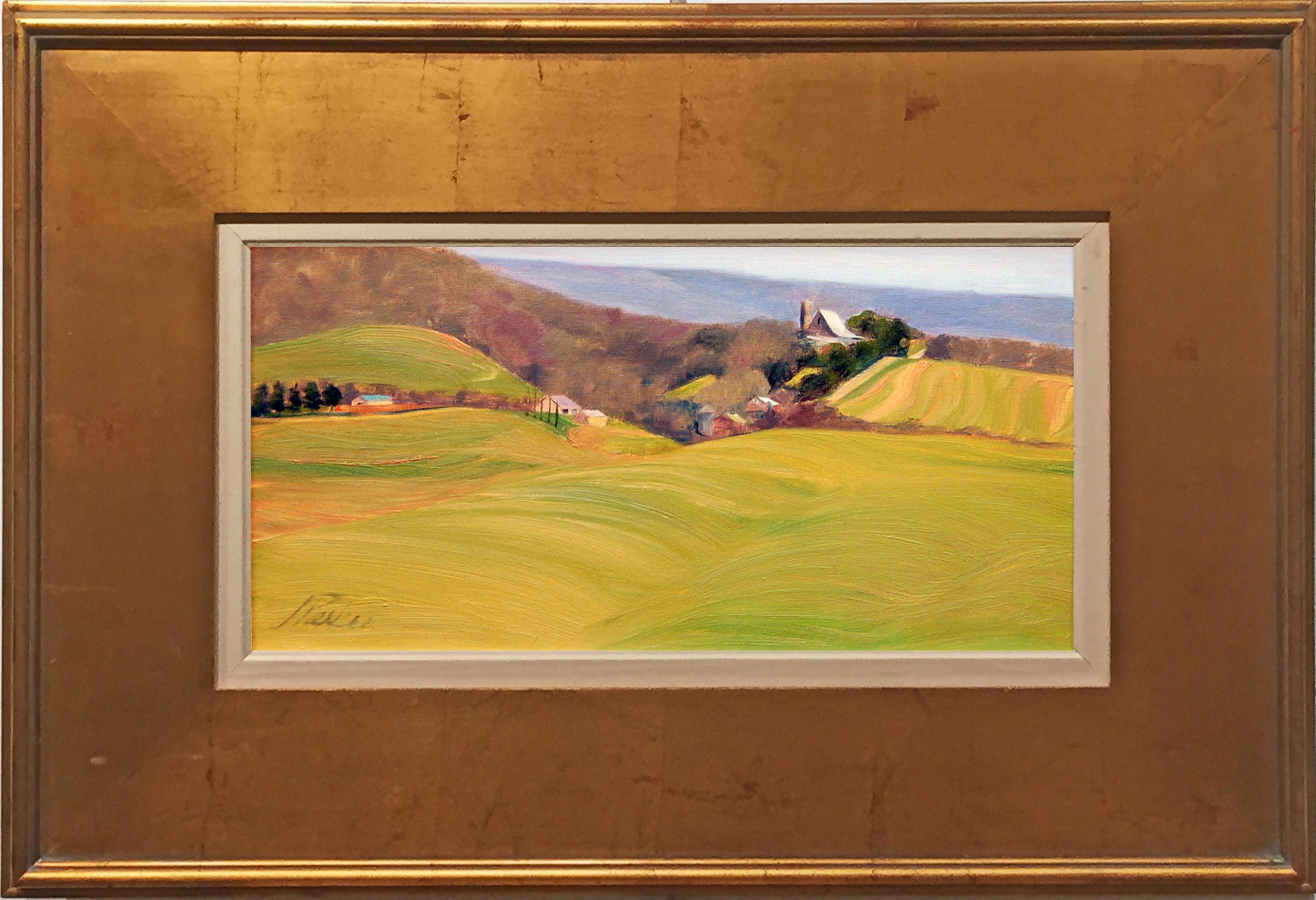 Straw Fields - Painting by Joan Parker