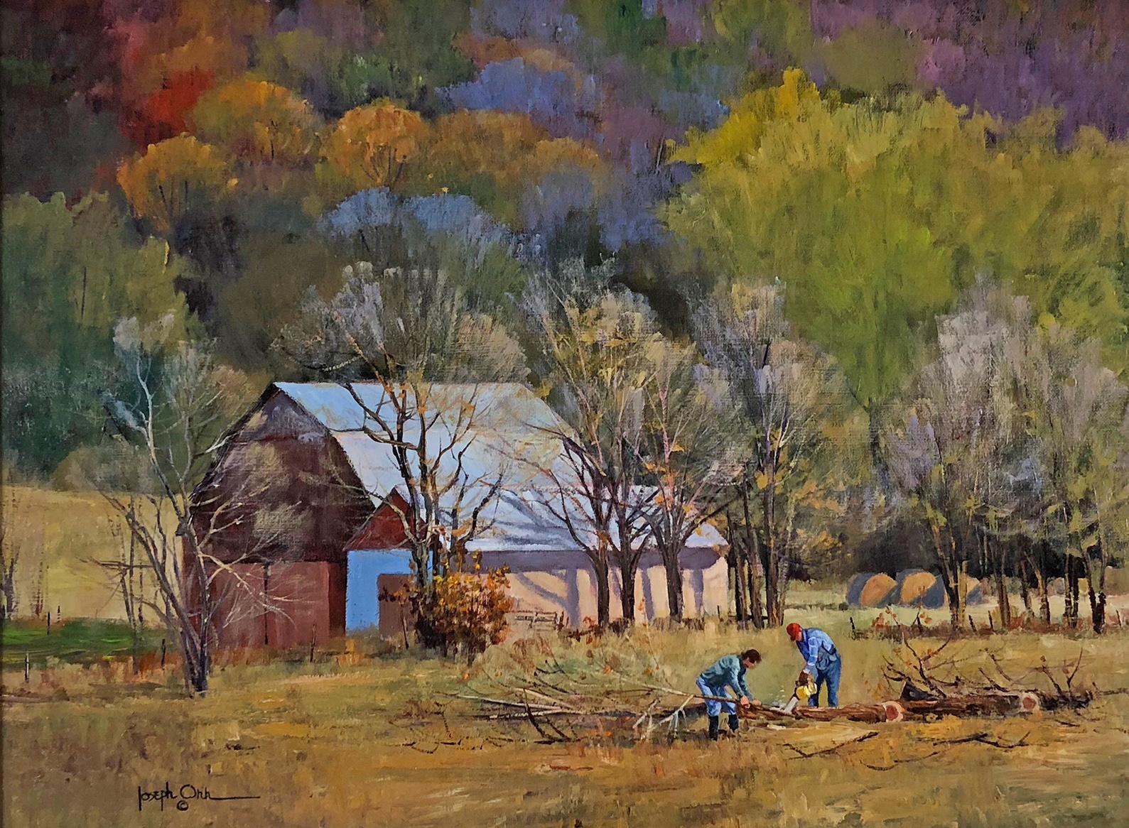 Joseph Orr Landscape Painting – Winterholz