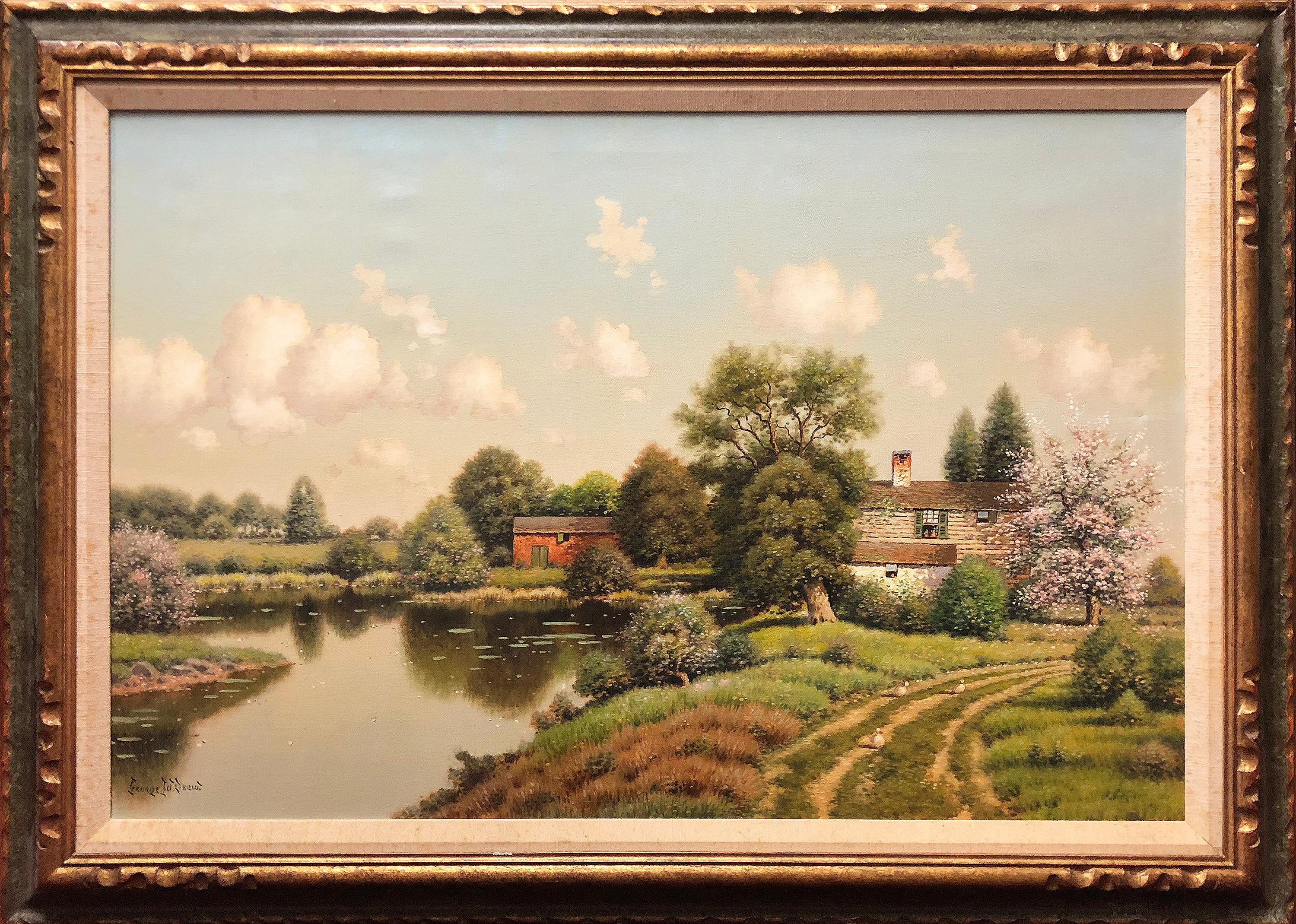 Springtime at the Farm - Painting by George Drew