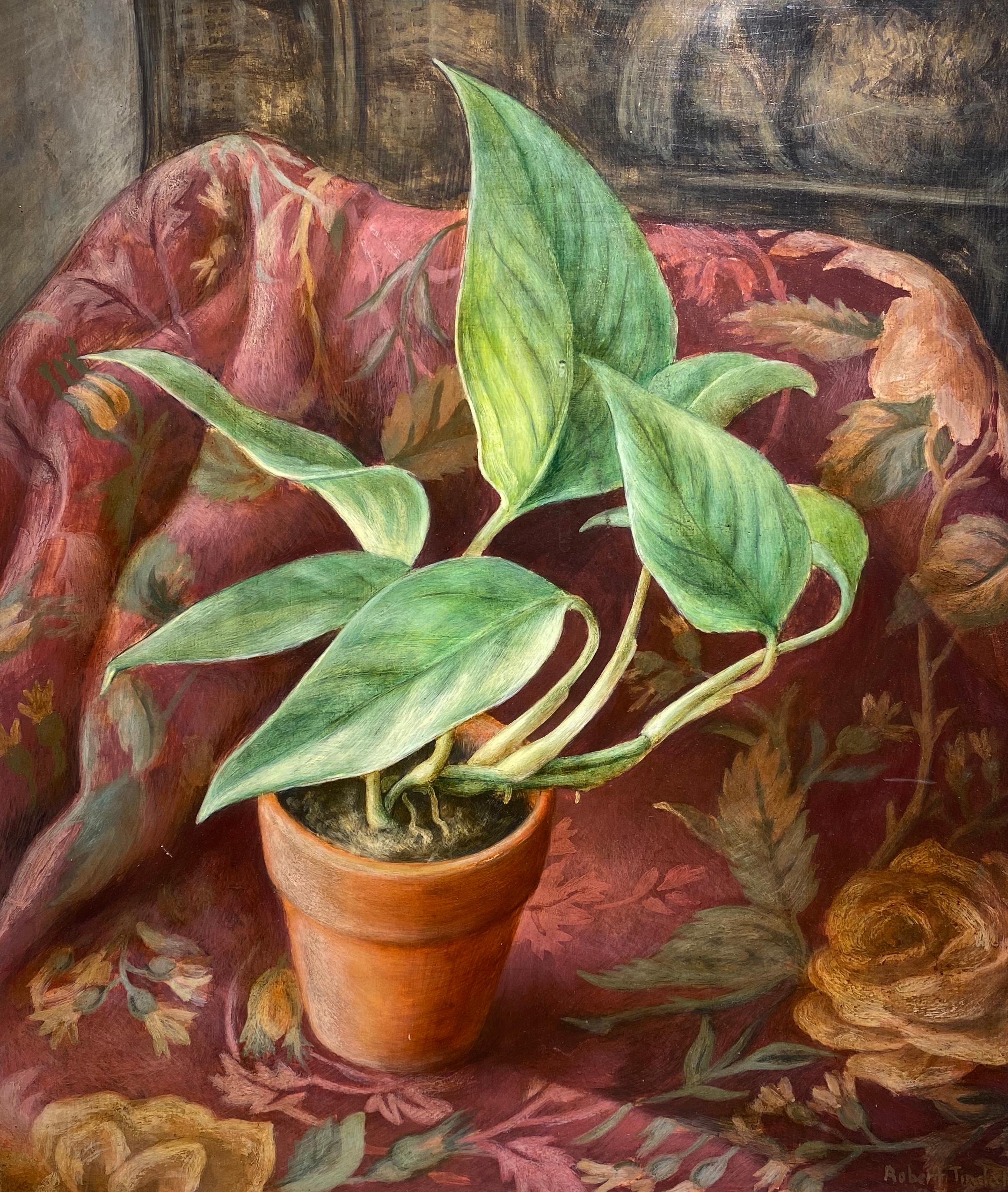 Robert Elton Tindall Still-Life Painting - Philodendron